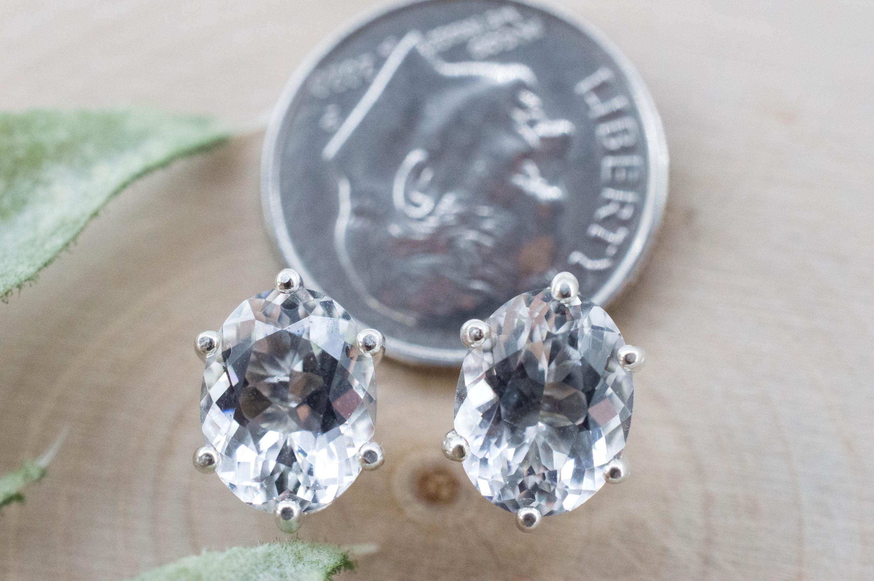 Quartz Earrings, Natural Untreated Tanzania Mondo Quartz; 3.470cts - Mark Oliver Gems