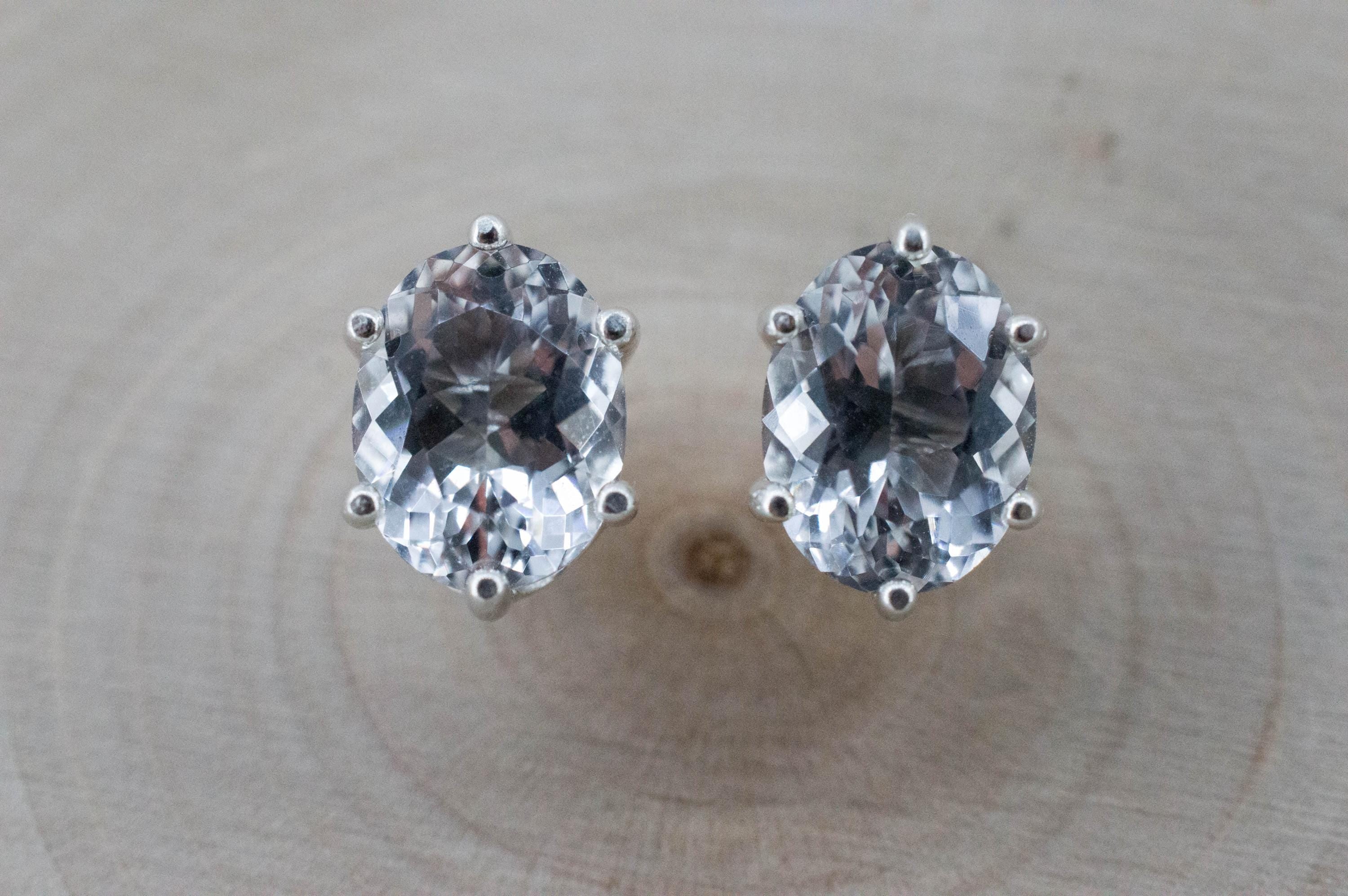 Quartz Earrings, Natural Untreated Tanzania Mondo Quartz; 3.470cts - Mark Oliver Gems