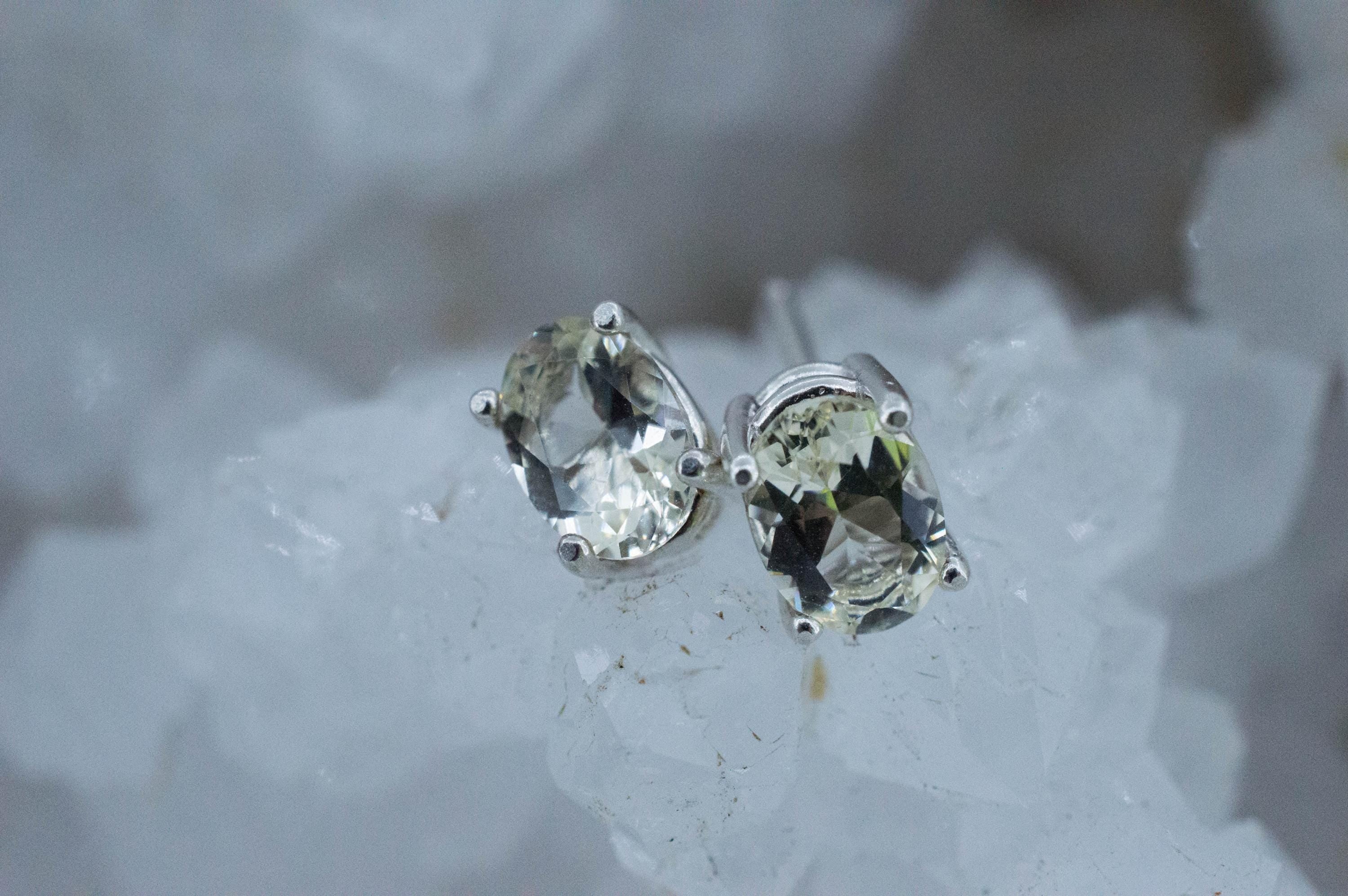 Yellow Labradorite Earrings; Natural Untreated Alaska Labradorite; 2.780cts - Mark Oliver Gems