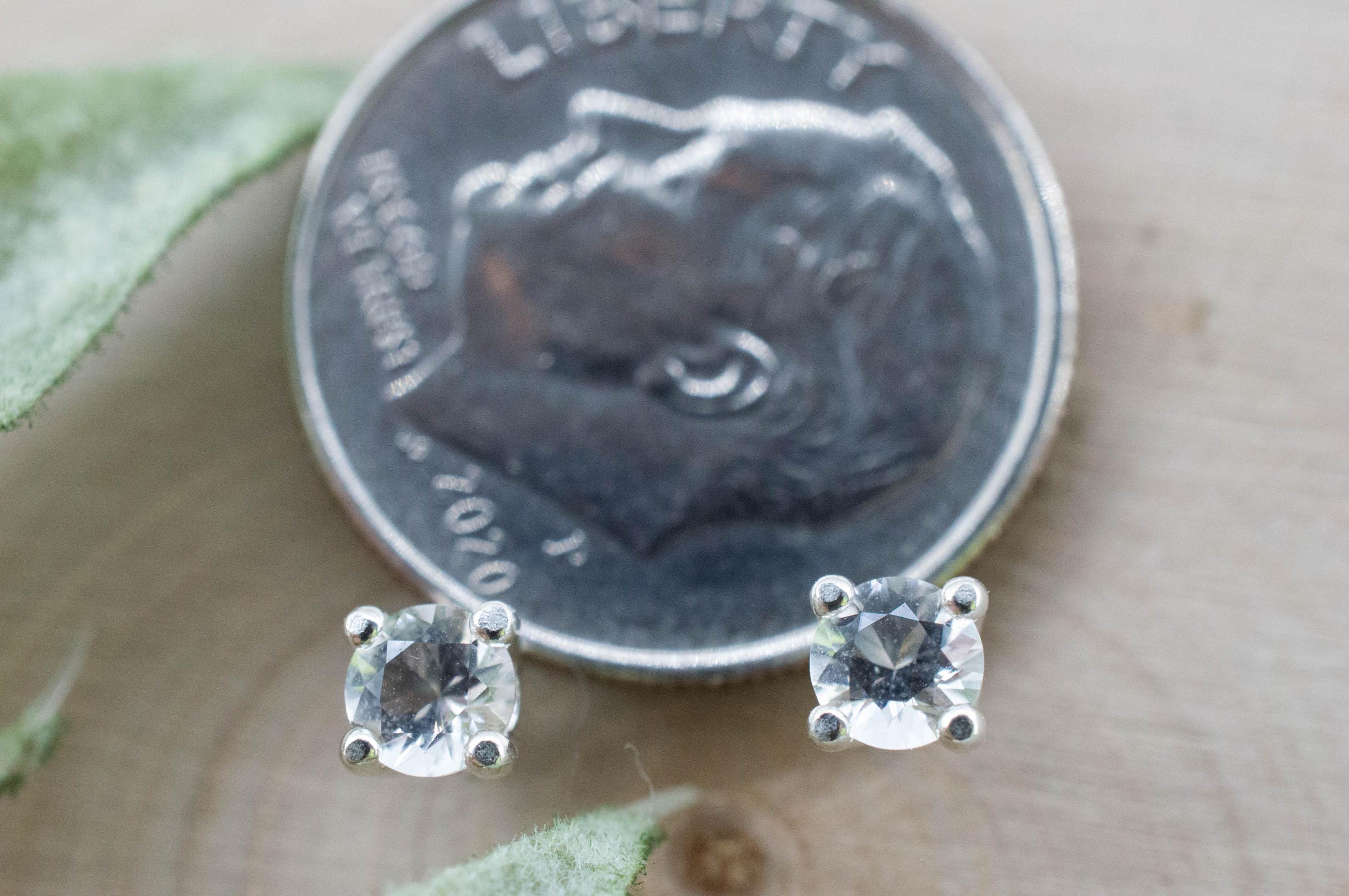 Herkimer Diamond Earrings, Natural Untreated New York Quartz; 0.295cts - Mark Oliver Gems