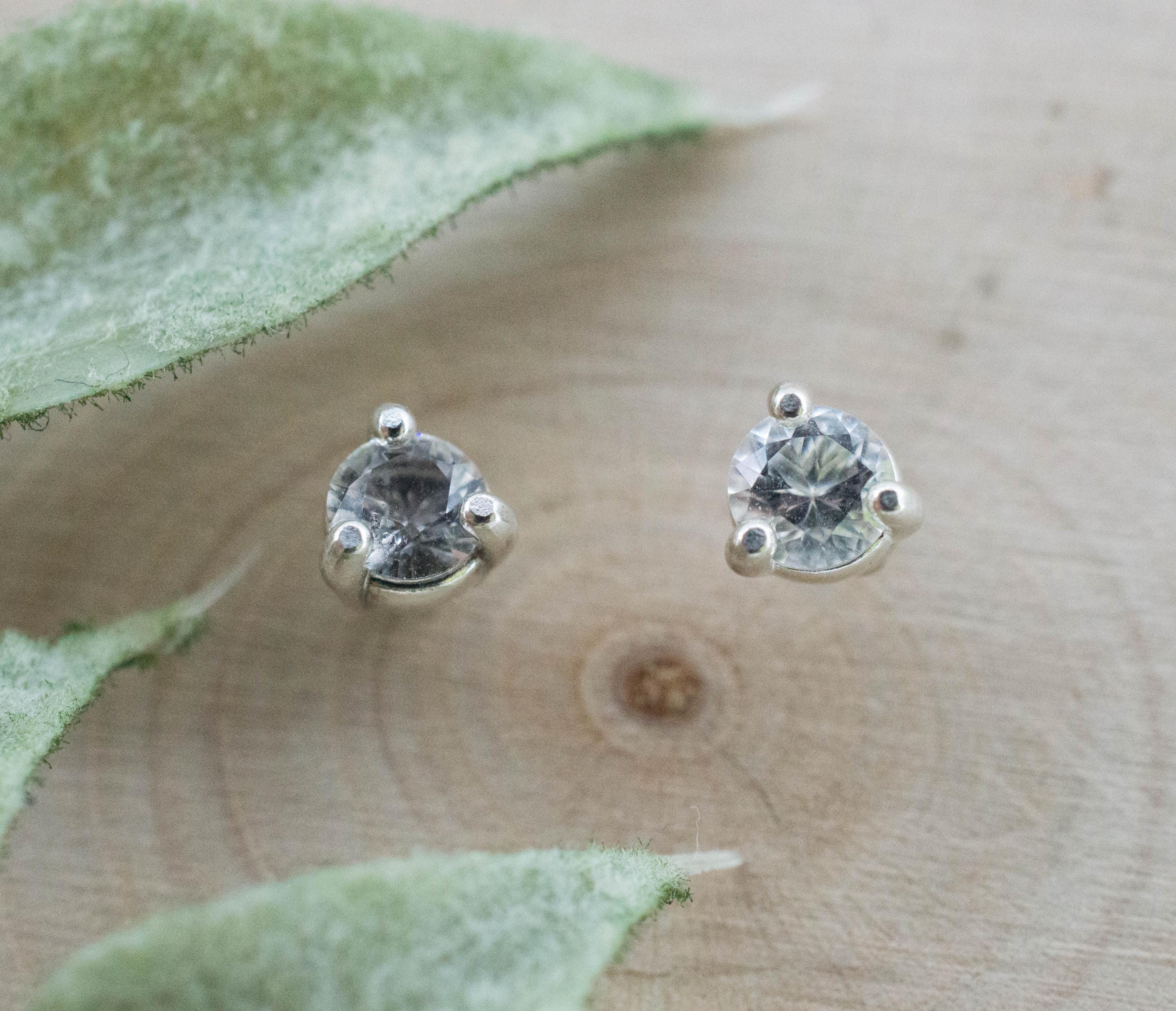 Herkimer Diamond Earrings, Natural Untreated New York Quartz; 0.310cts - Mark Oliver Gems