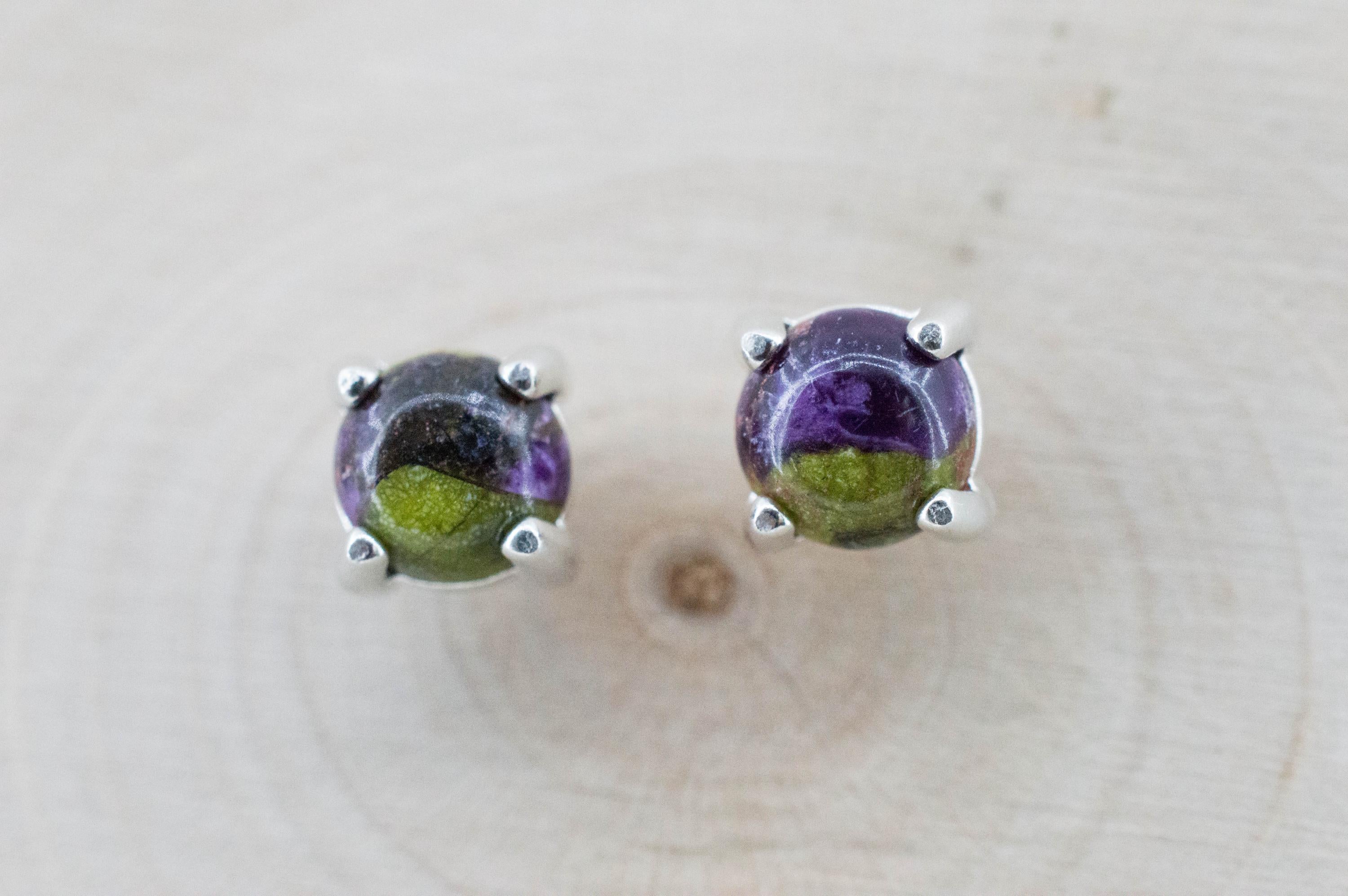 Stichtite Earrings; Genuine Untreated Australian Atlantisite 1.140cts - Mark Oliver Gems