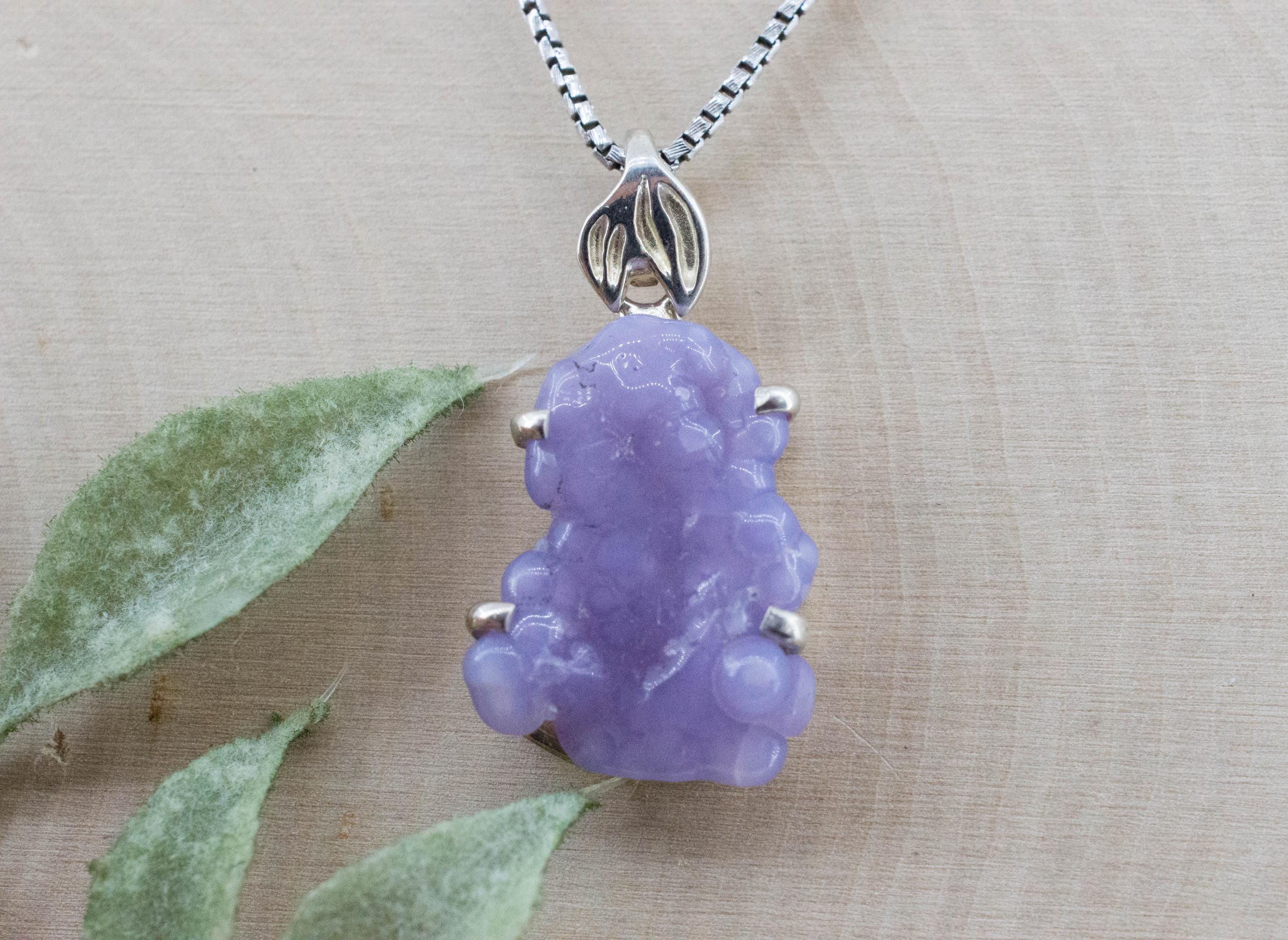 Grape Agate Pendant, Natural Untreated Indonesian Agate; 18.55cts - Mark Oliver Gems