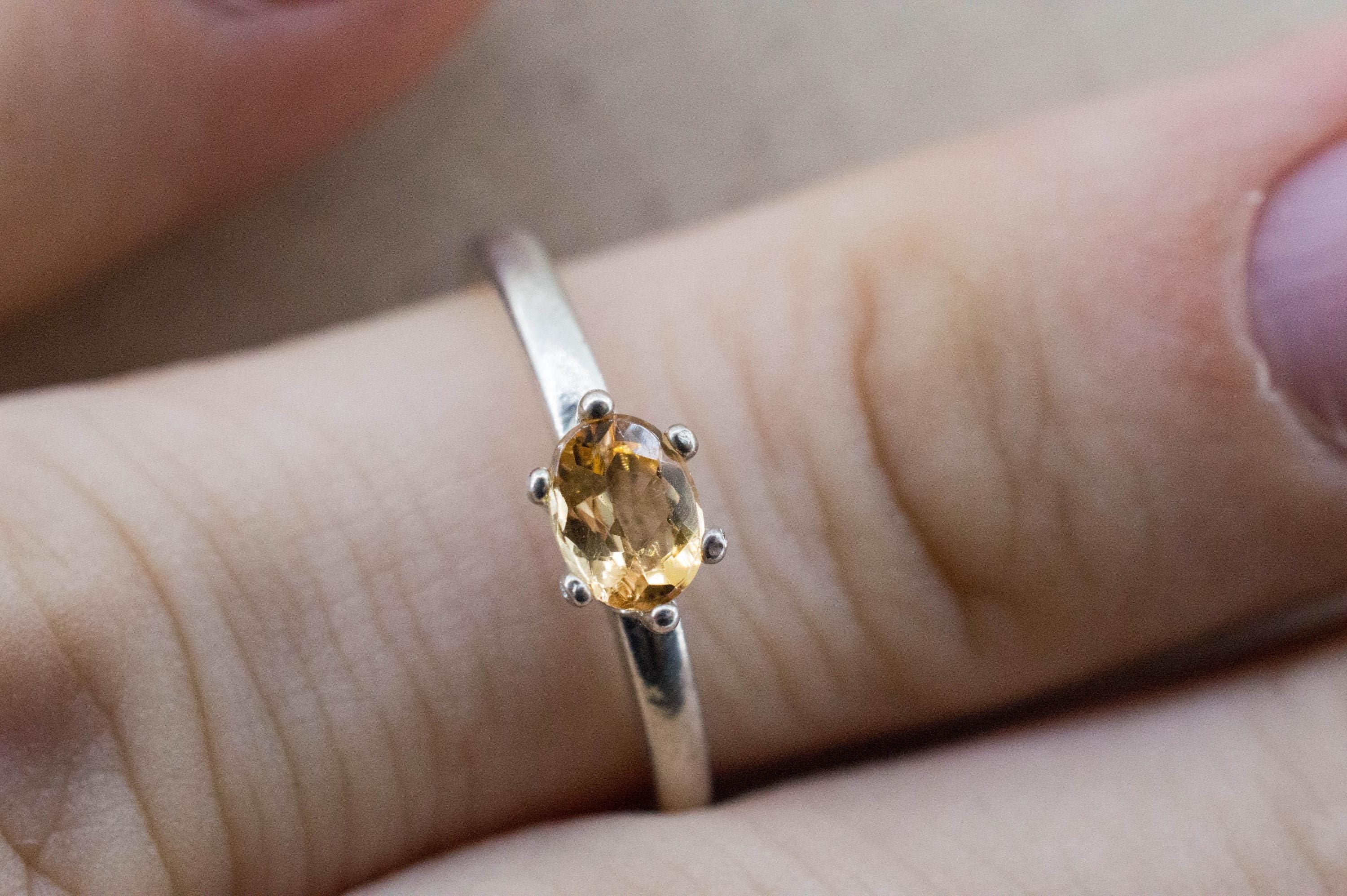 Imperial Topaz Ring, Natural Untreated Brazilian Topaz; 0.475cts - Mark Oliver Gems