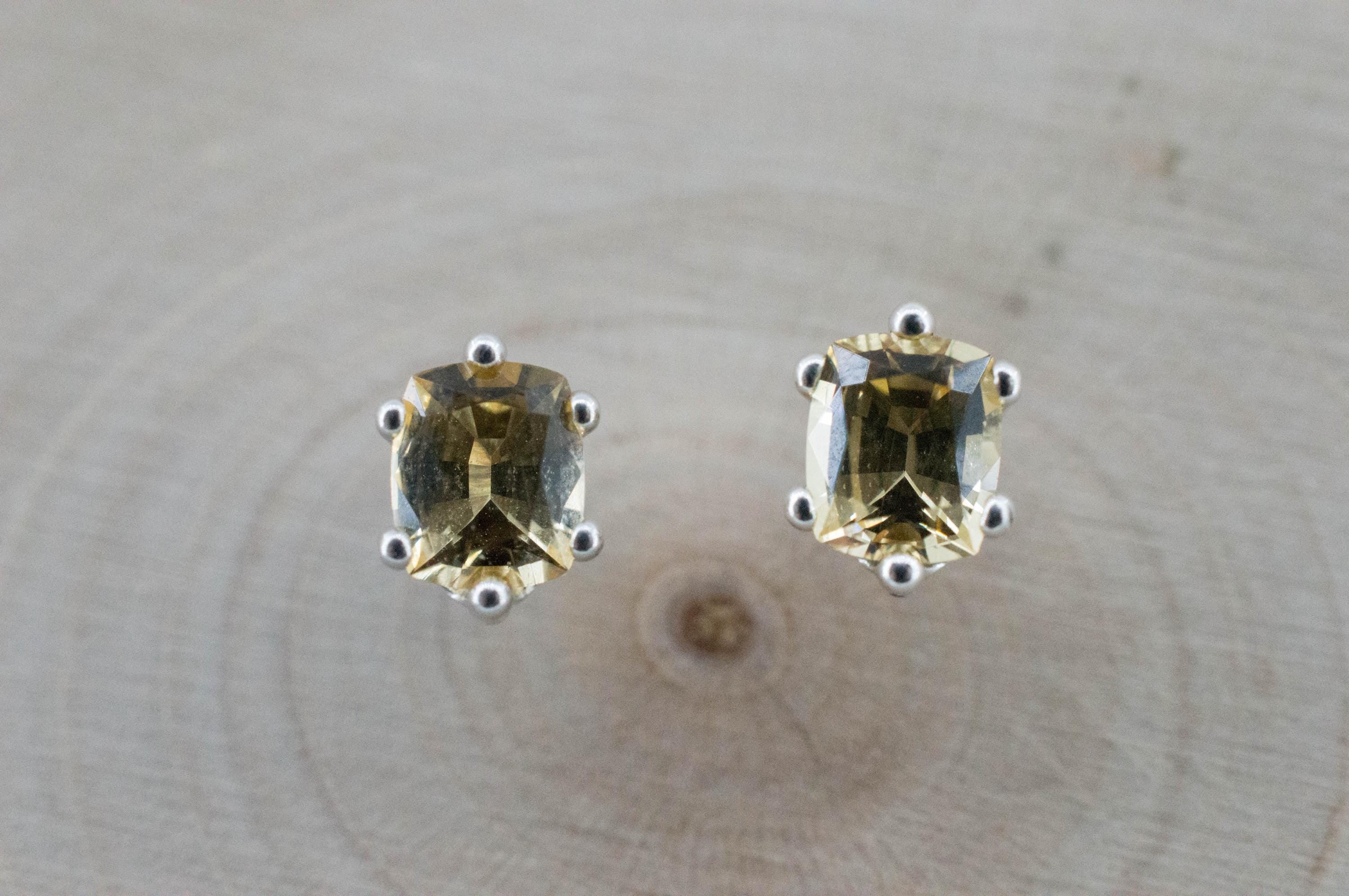 Imperial Topaz Earrings; Natural Untreated Brazil Topaz; 1.030cts - Mark Oliver Gems