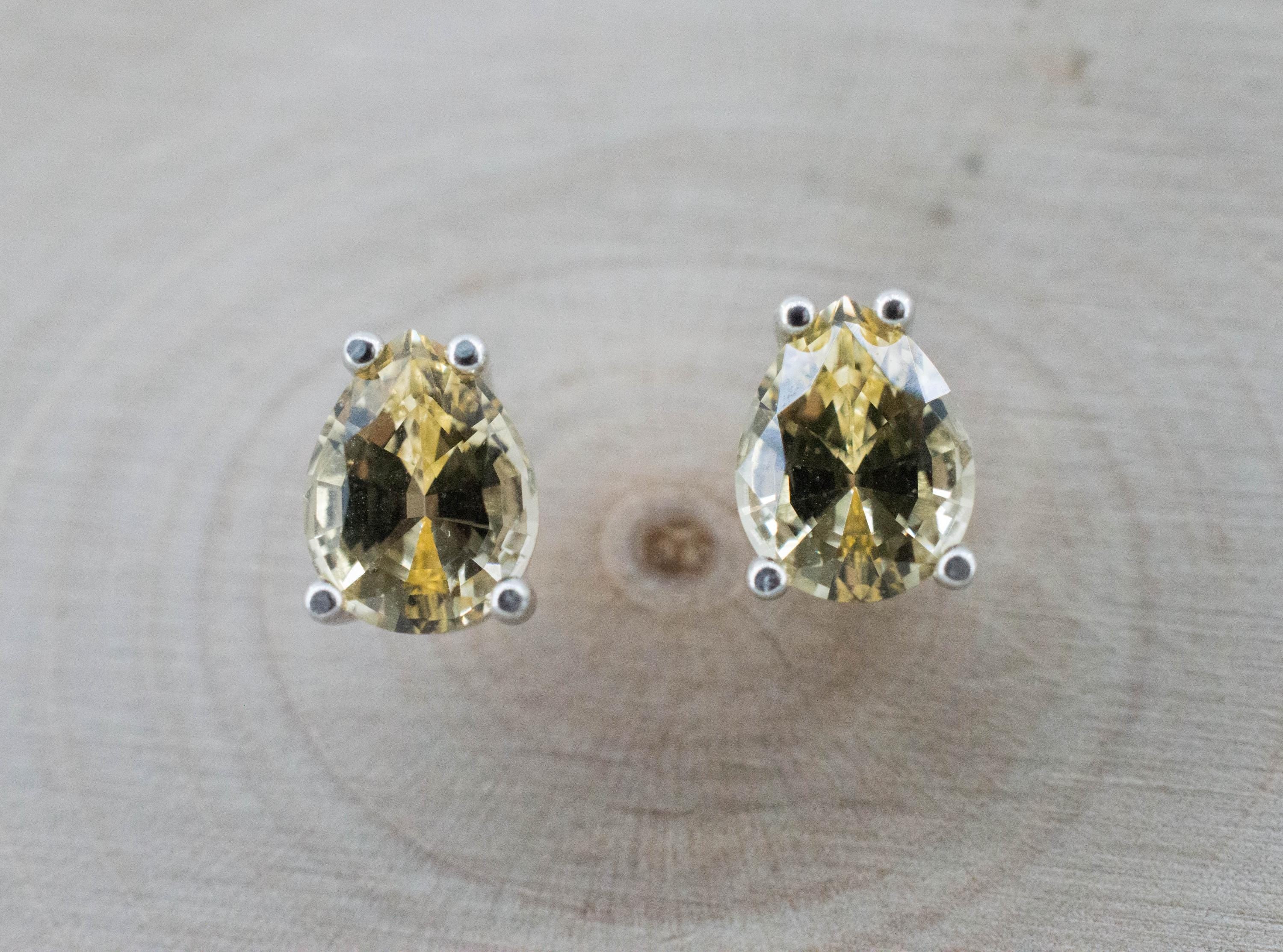 Imperial Topaz Earrings; Natural Untreated Brazil Topaz; 2.010cts - Mark Oliver Gems