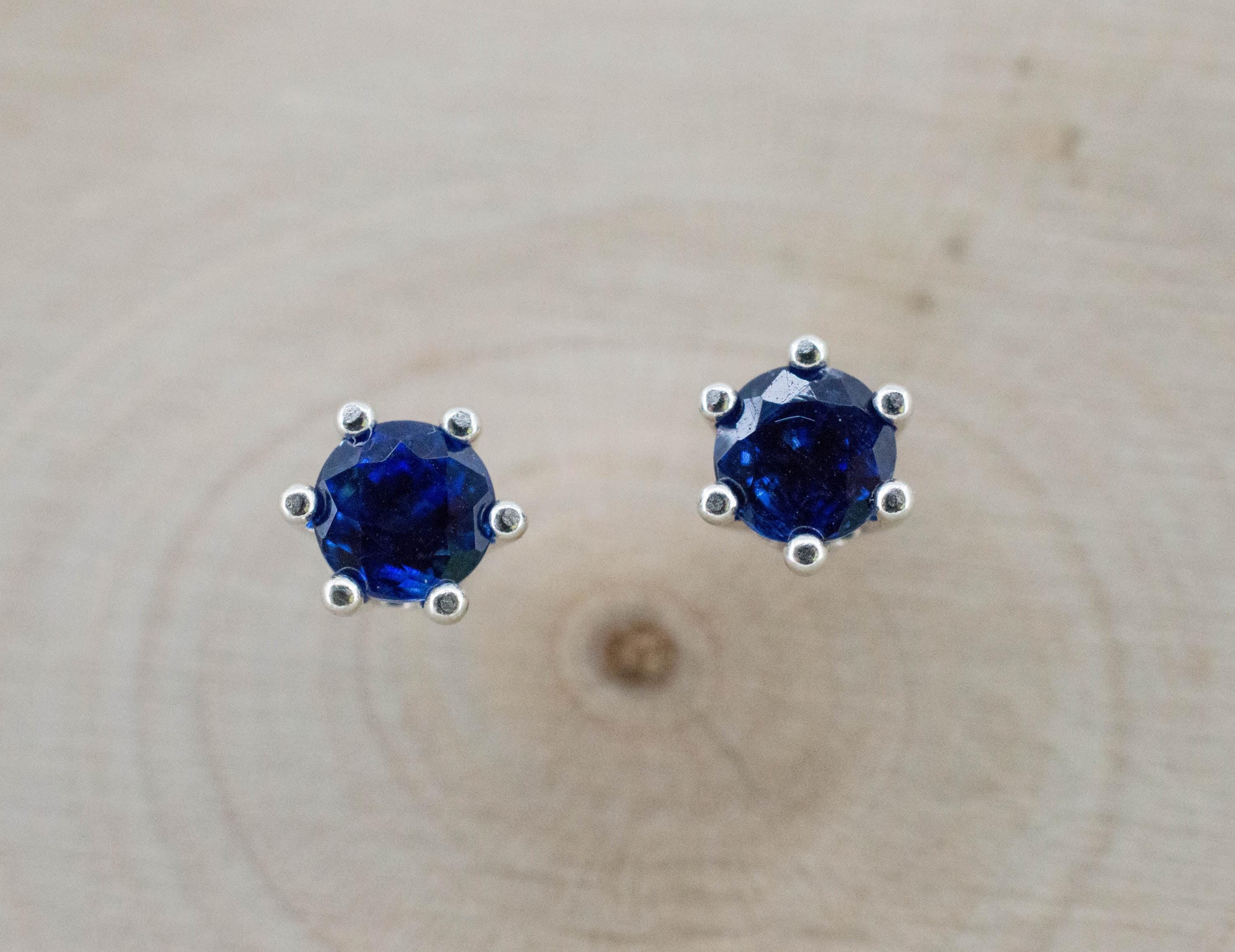 Kyanite Earrings; Natural Untreated Nepal Kyanite; 0.935cts - Mark Oliver Gems
