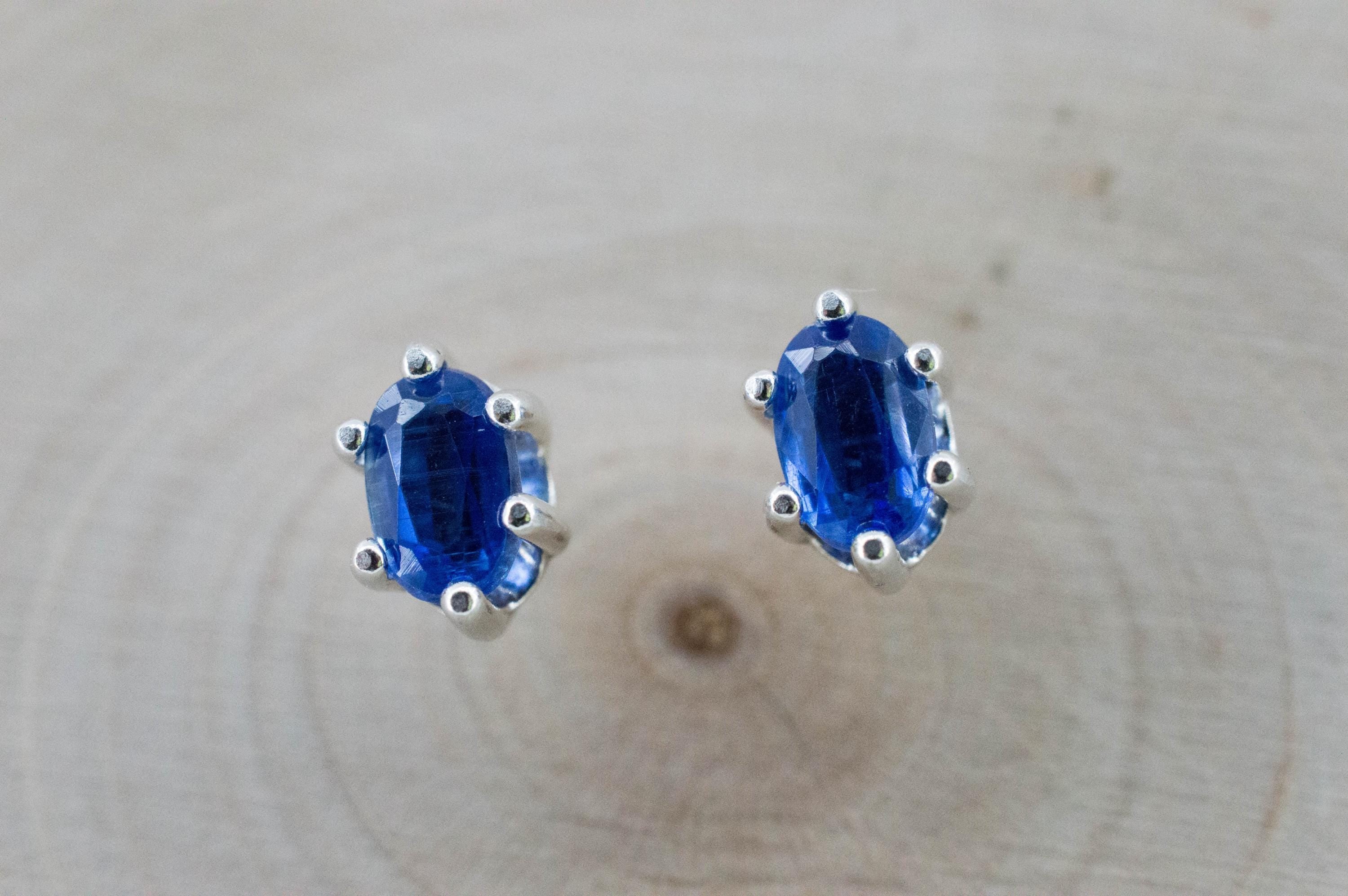 Kyanite Earrings; Natural Untreated Nepal Kyanite; 1.405cts - Mark Oliver Gems