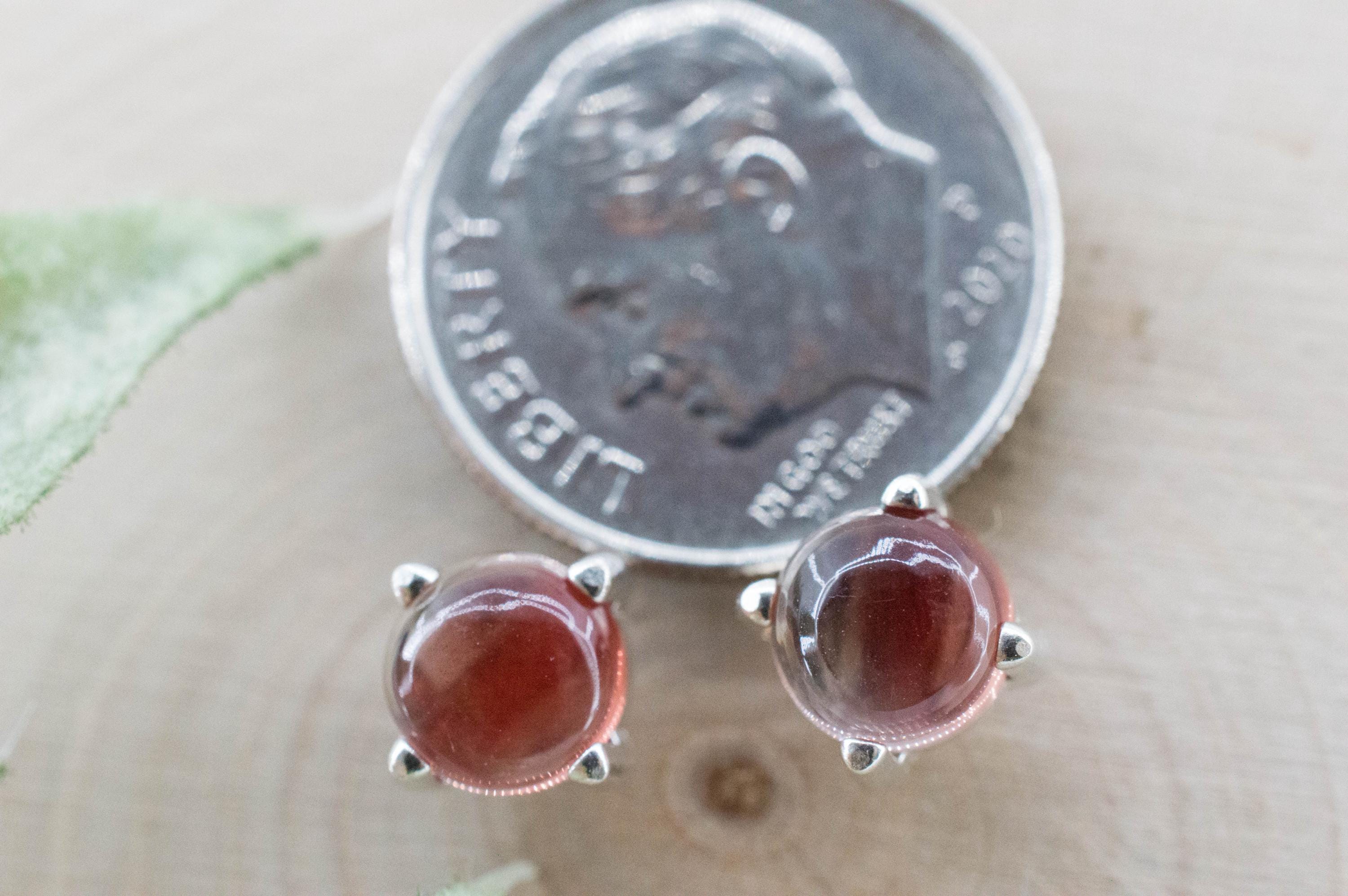 Oregon Sunstone Earrings; Natural Untreated USA Sunstone; 1.980cts - Mark Oliver Gems