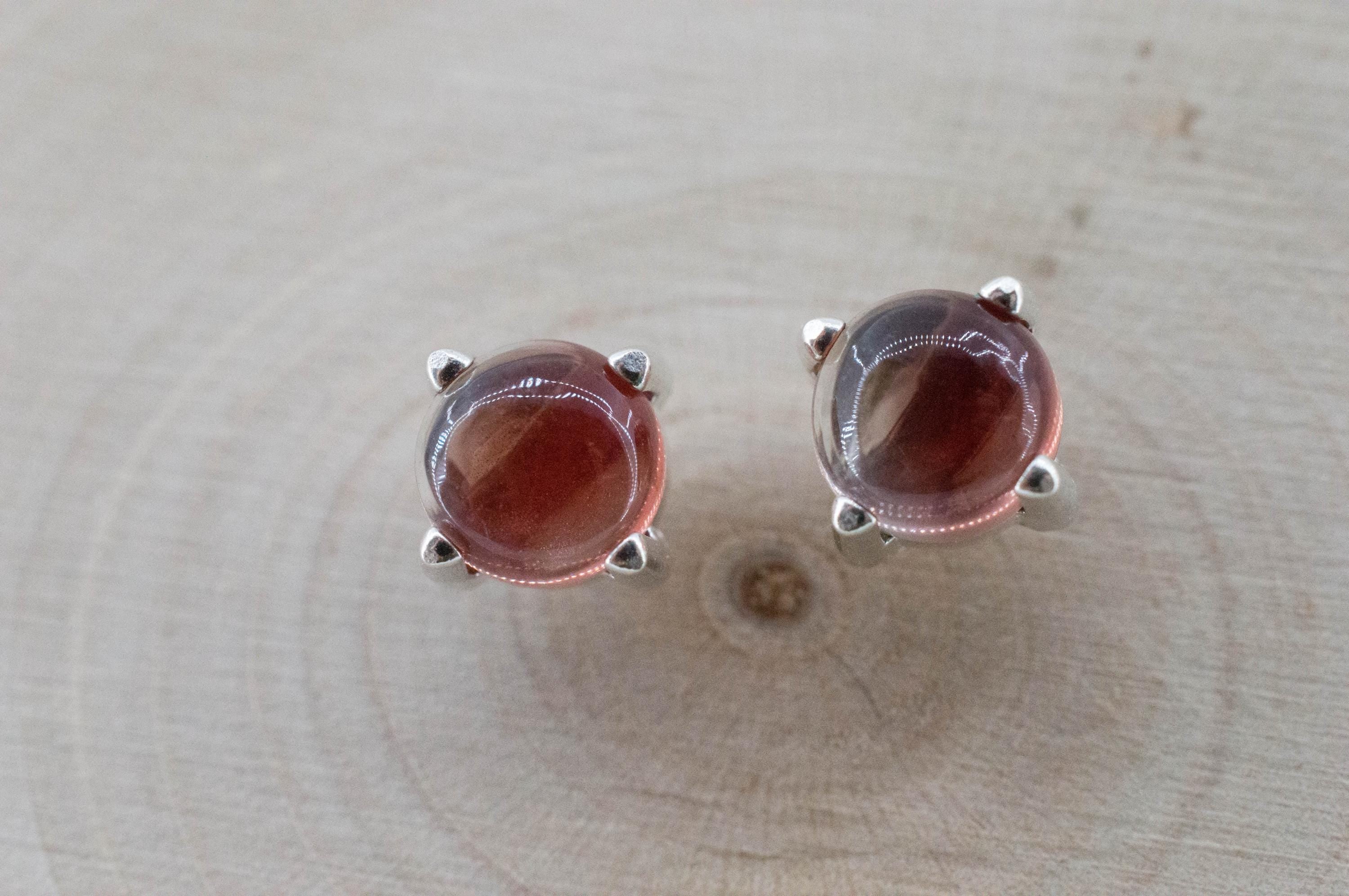 Oregon Sunstone Earrings; Natural Untreated USA Sunstone; 1.980cts - Mark Oliver Gems