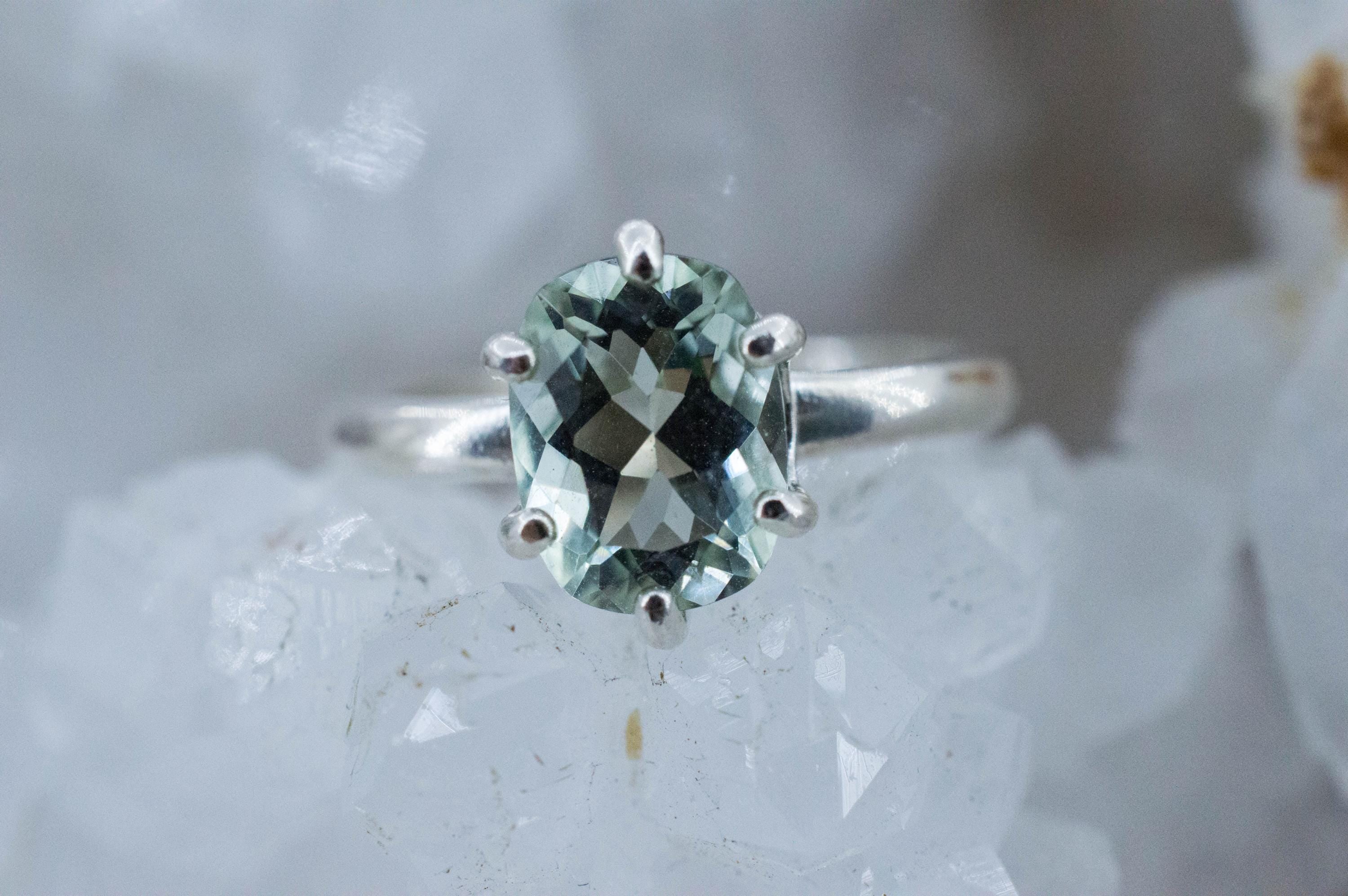 Prasiolite Ring, Natural Brazil Green Amethyst; 1.785cts - Mark Oliver Gems