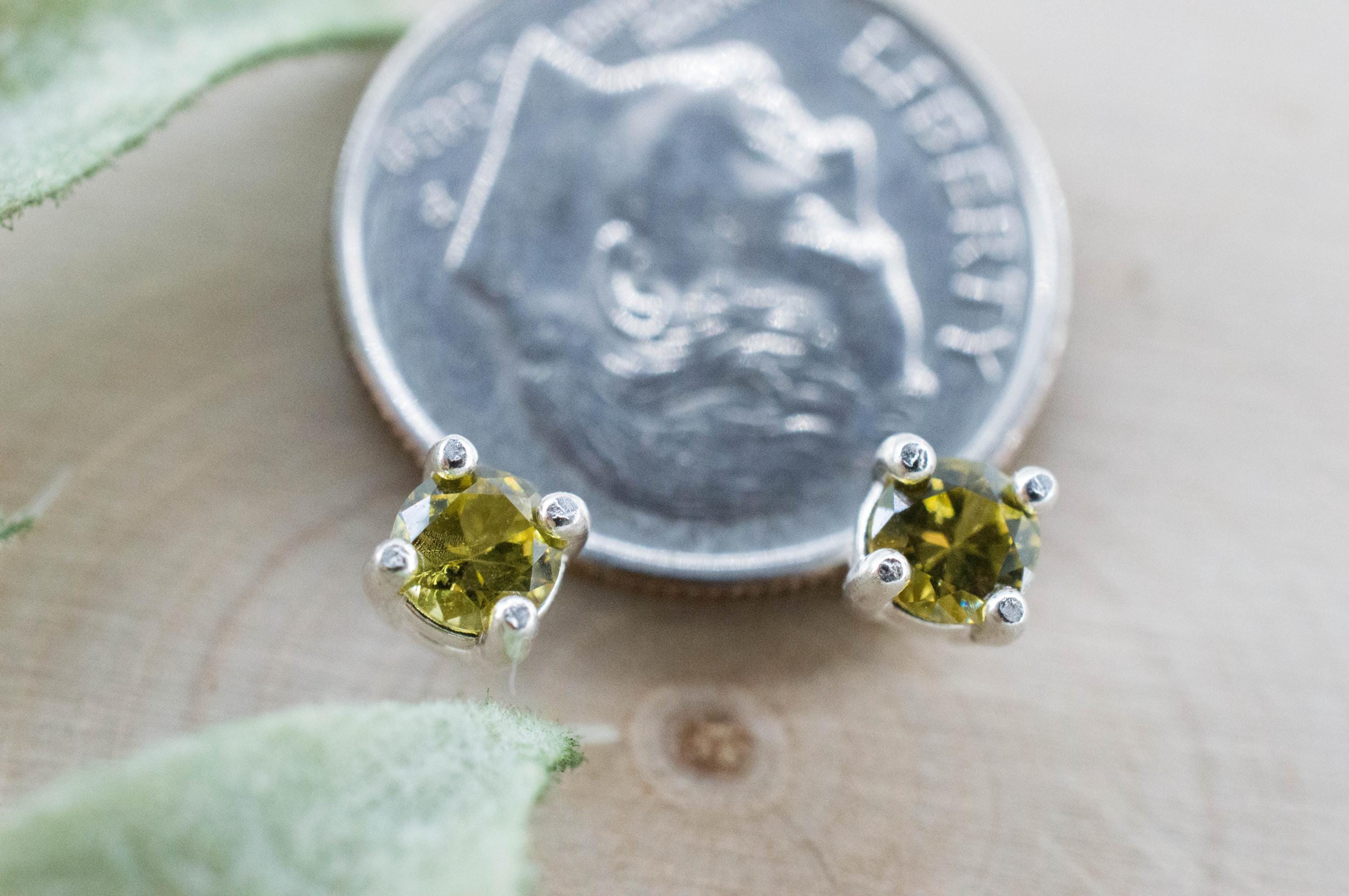Mali Garnet Earrings; Genuine Untreated Mali Garnet; 0.415cts - Mark Oliver Gems