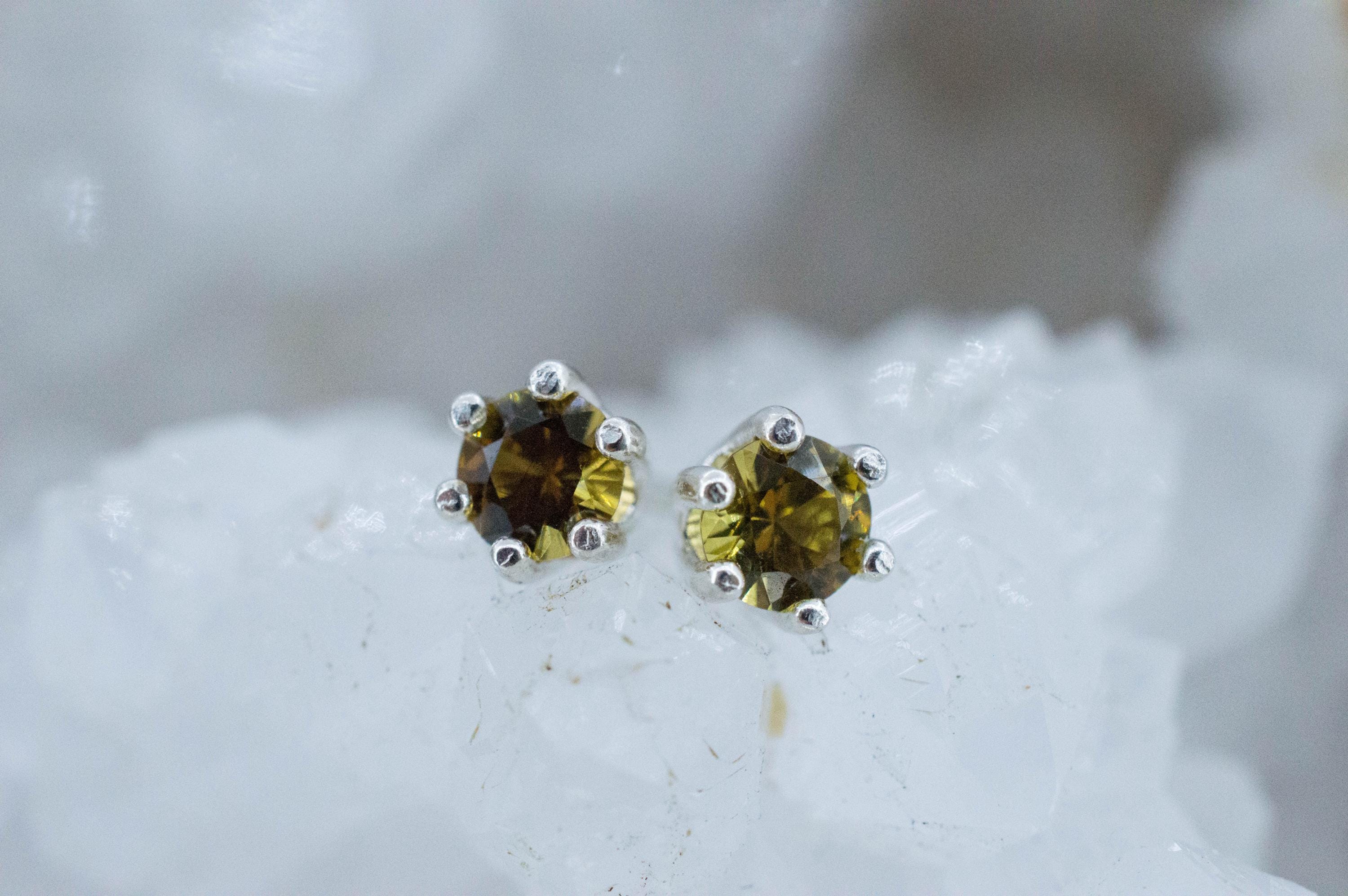 Mali Garnet Earrings; Genuine Untreated Mali Garnet; 0.520cts - Mark Oliver Gems