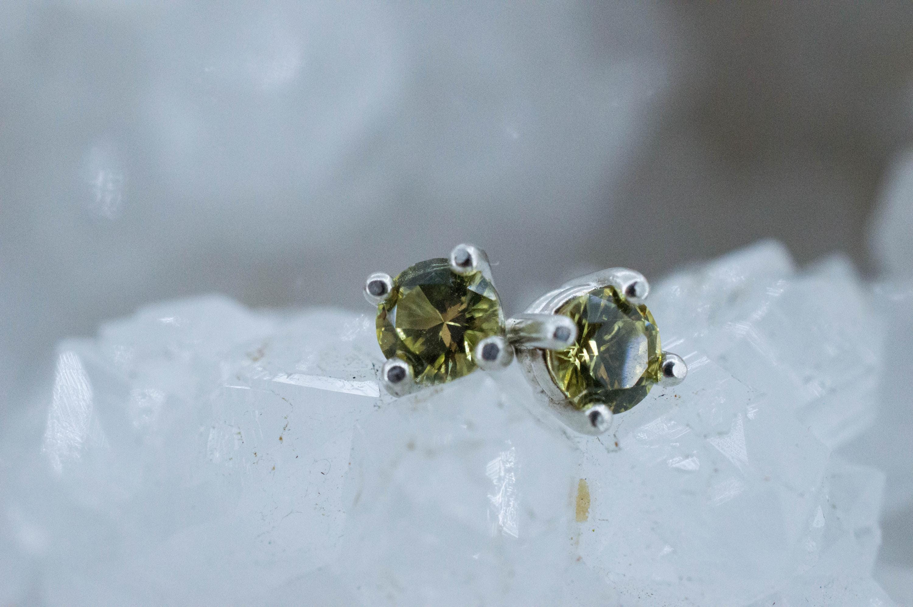 Mali Garnet Earrings; Genuine Untreated Mali Garnet; 0.505cts - Mark Oliver Gems