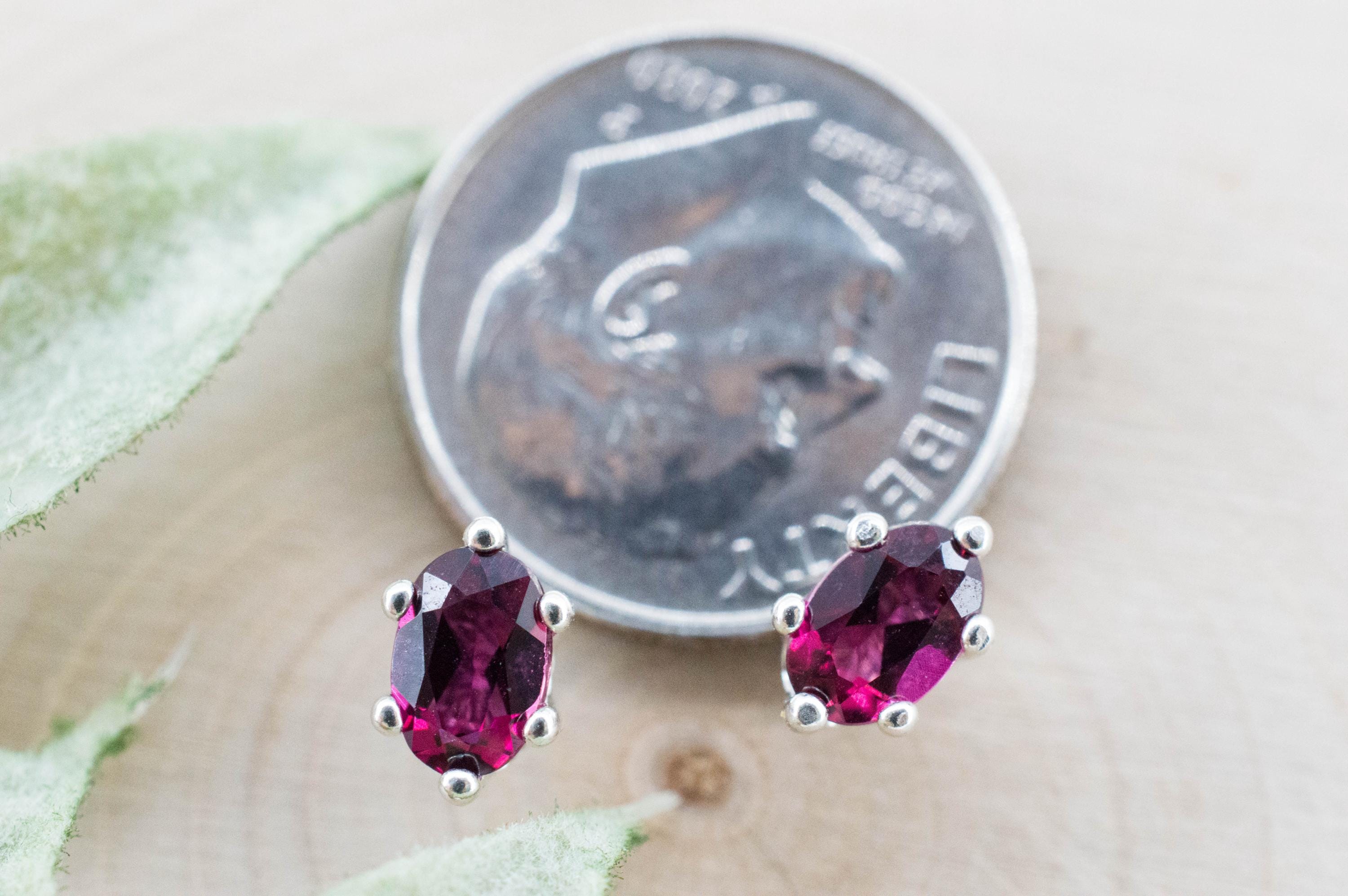 Rubellite Tourmaline Earrings; Natural Untreated Brazilian Tourmaline; 0.850cts - Mark Oliver Gems