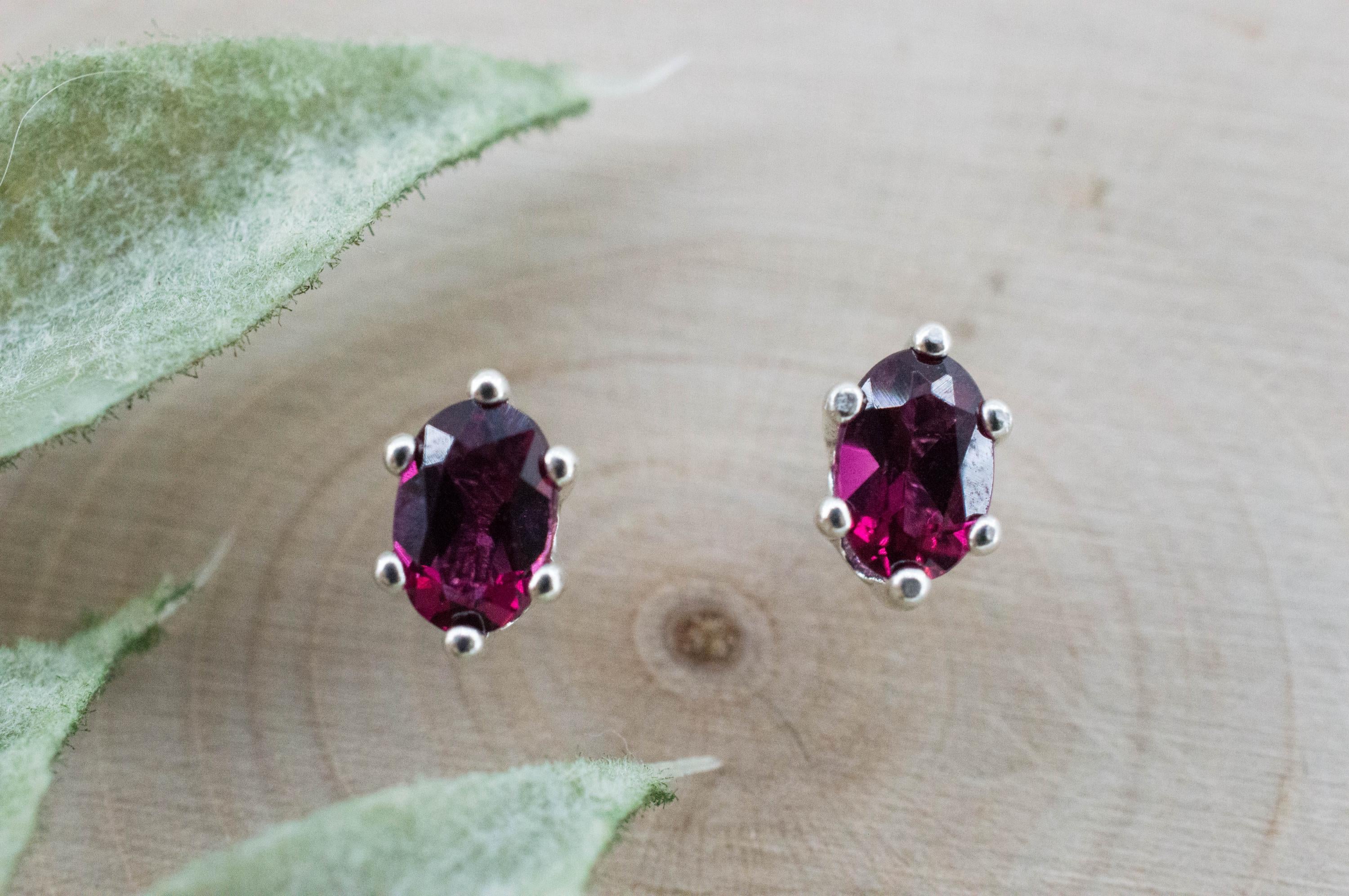 Rubellite Tourmaline Earrings; Natural Untreated Brazilian Tourmaline; 0.850cts - Mark Oliver Gems