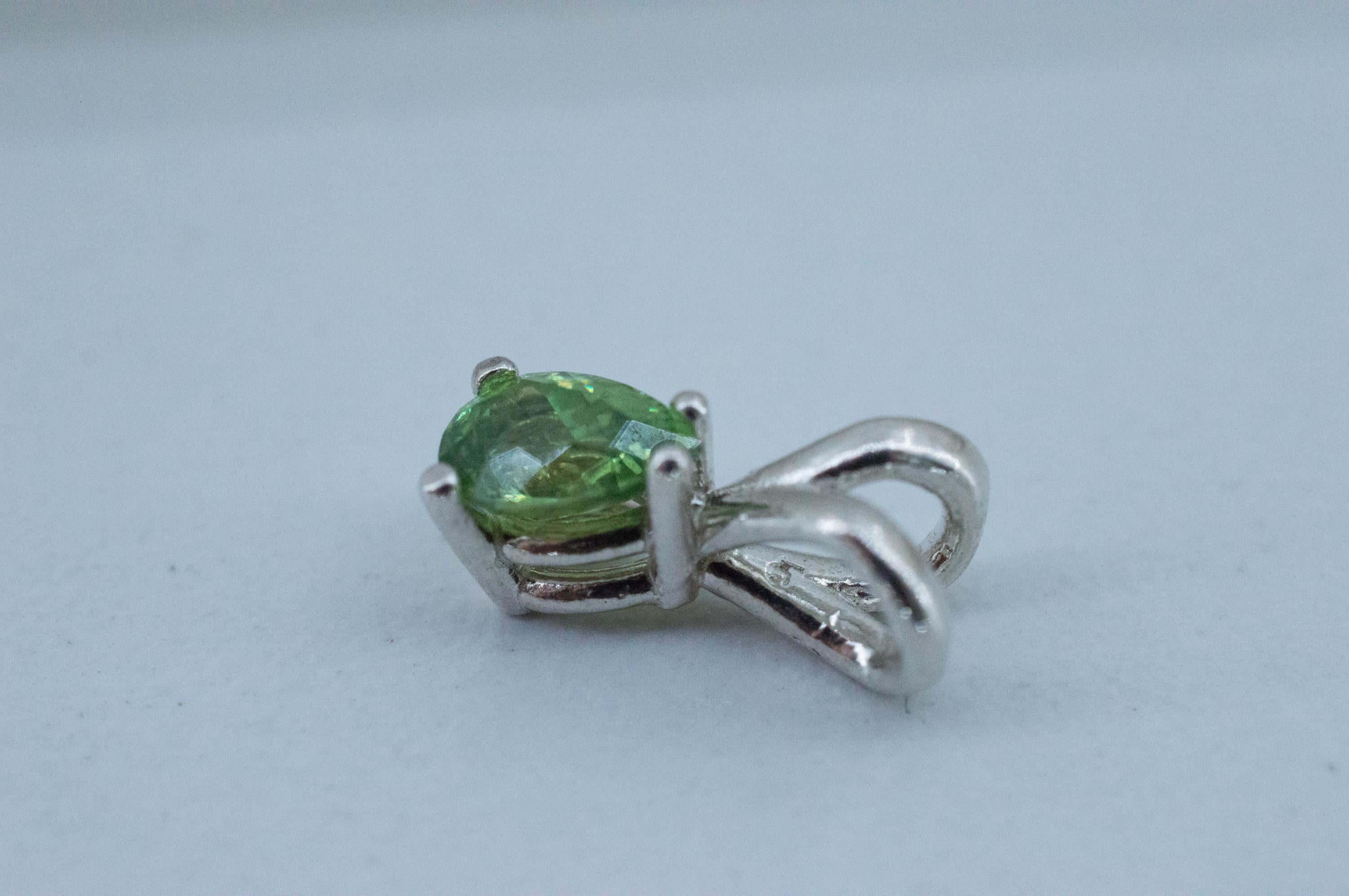 Demantoid Garnet Pendant; Natural Untreated Madagascar Demantoid; 0.615cts - Mark Oliver Gems