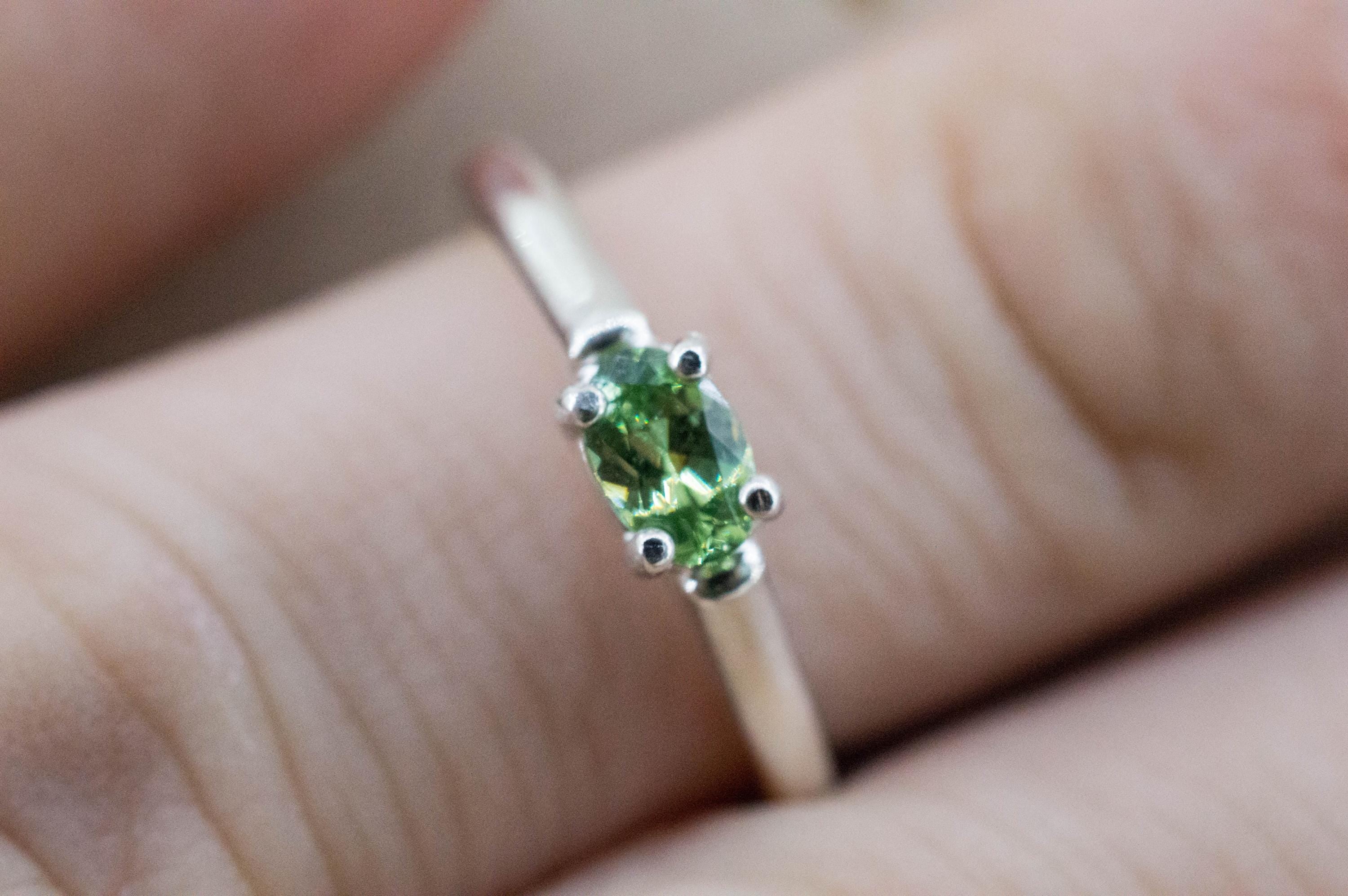 Demantoid Garnet Ring, Natural Untreated Madagascar Demantoid; 0.380cts - Mark Oliver Gems
