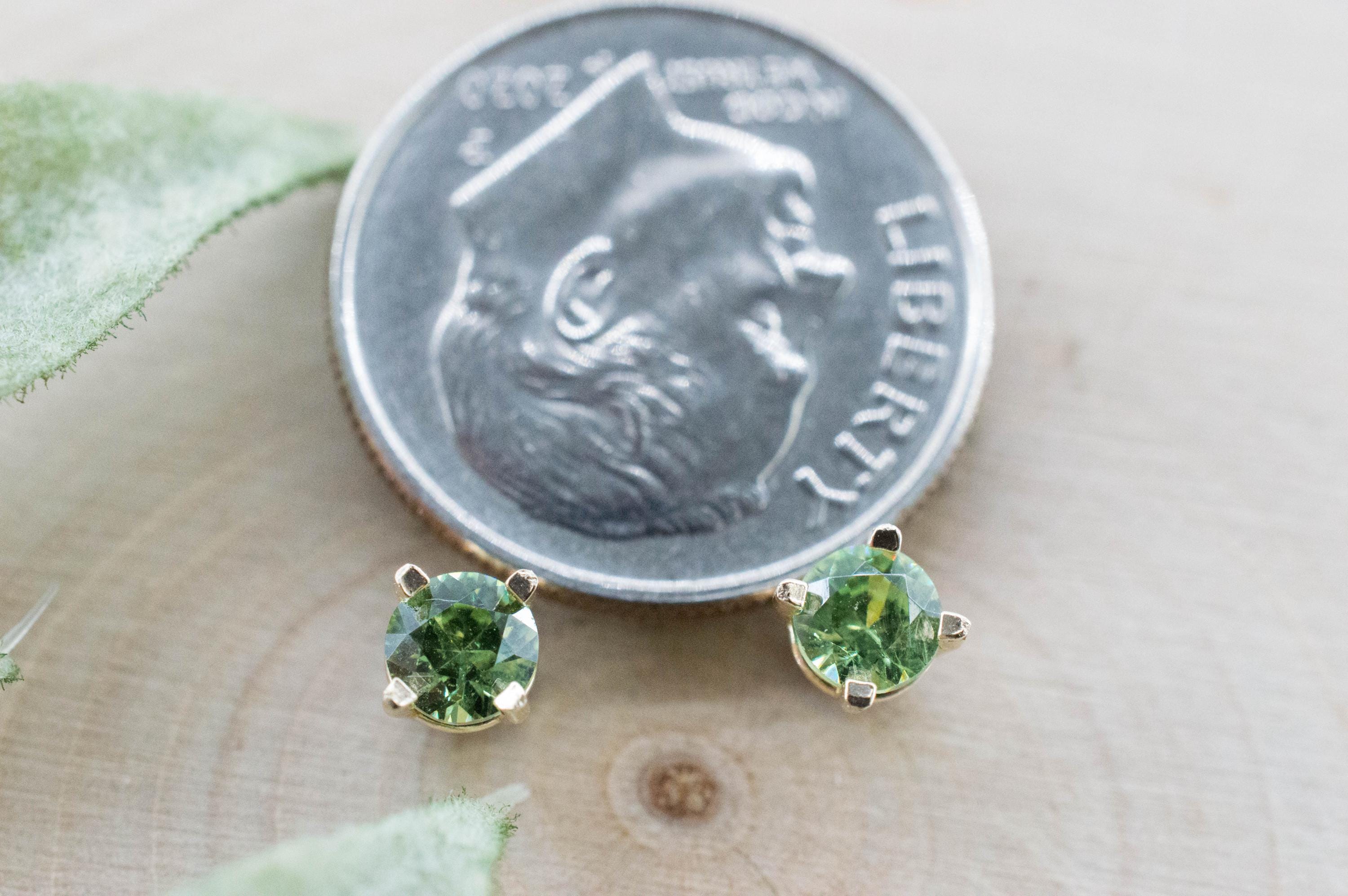 Demantoid Garnet Earrings; Natural Untreated Madagascar Demantoid; 0.545cts - Mark Oliver Gems
