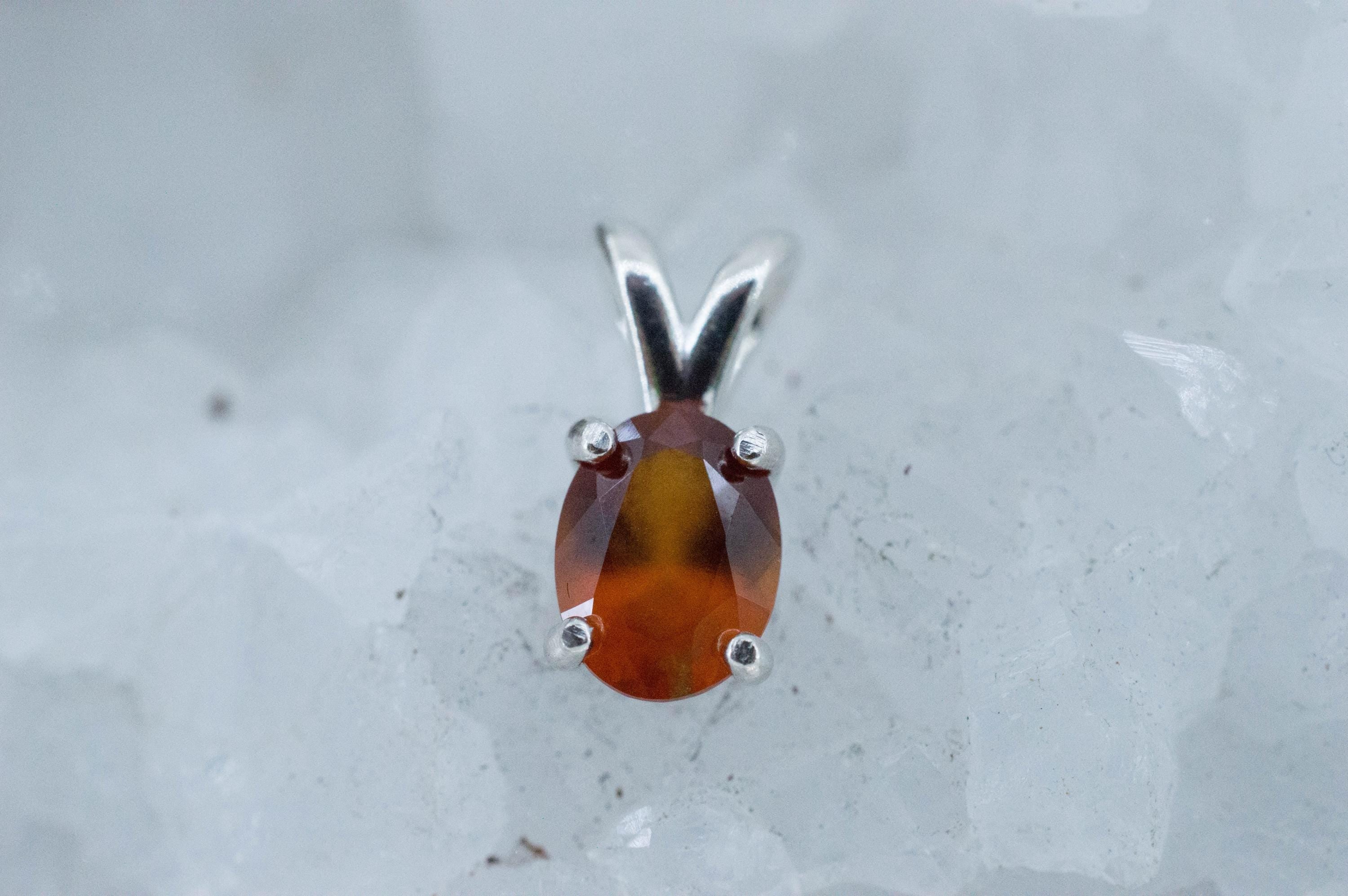 Hessonite Garnet Pendant; Natural Untreated South Africa Garnet; 1.440cts - Mark Oliver Gems