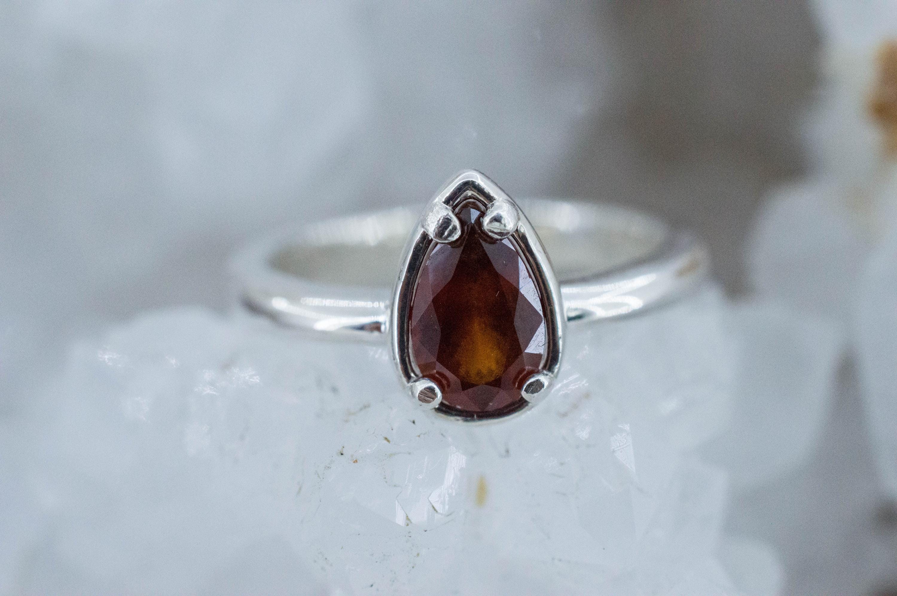 Hessonite Garnet Ring; Genuine Untreated South Africa Garnet; 0.955cts - Mark Oliver Gems