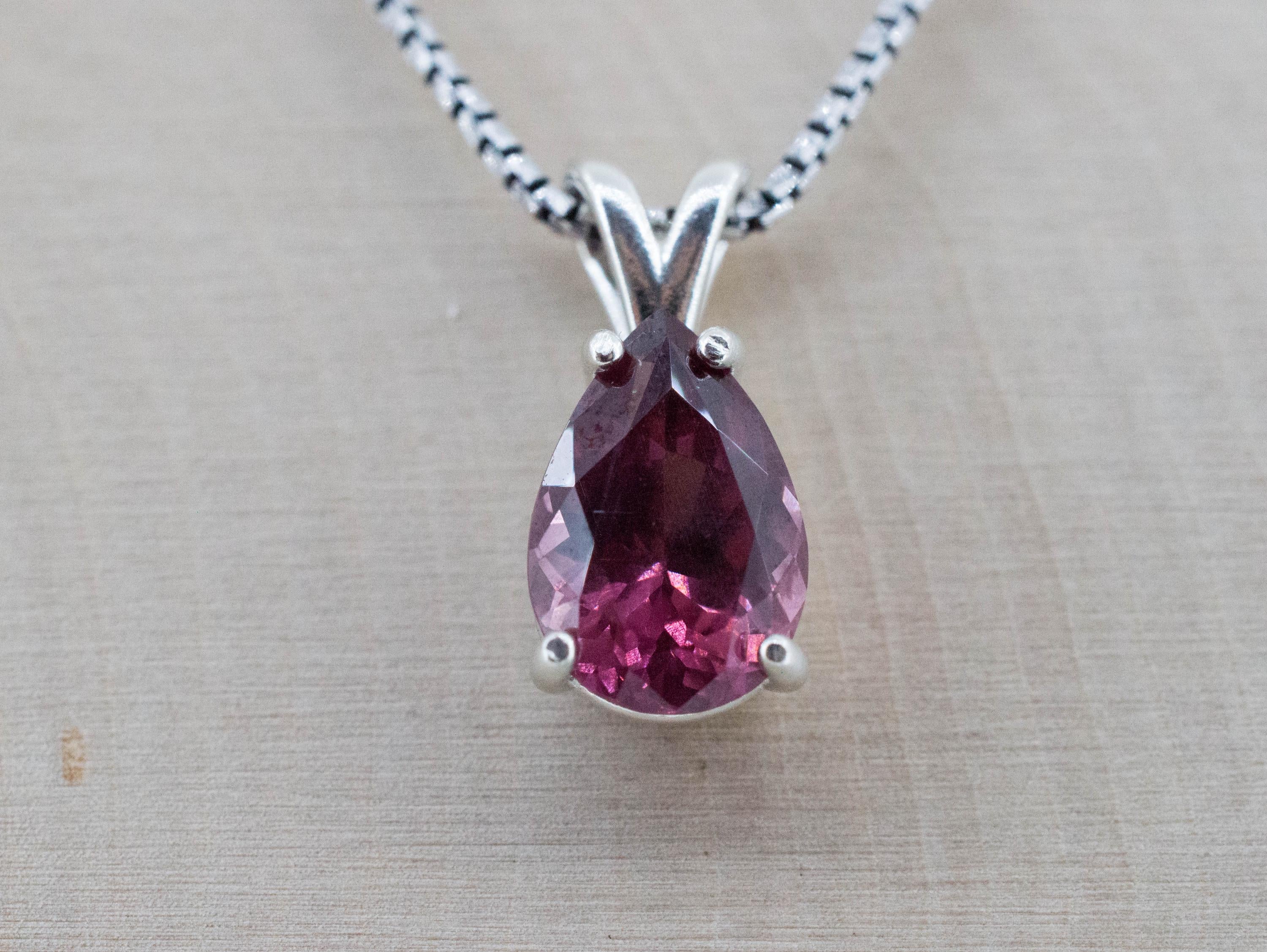 Imperial Garnet Pendant; Natural Untreated Tanzania Lindi Garnet; 3.805cts - Mark Oliver Gems
