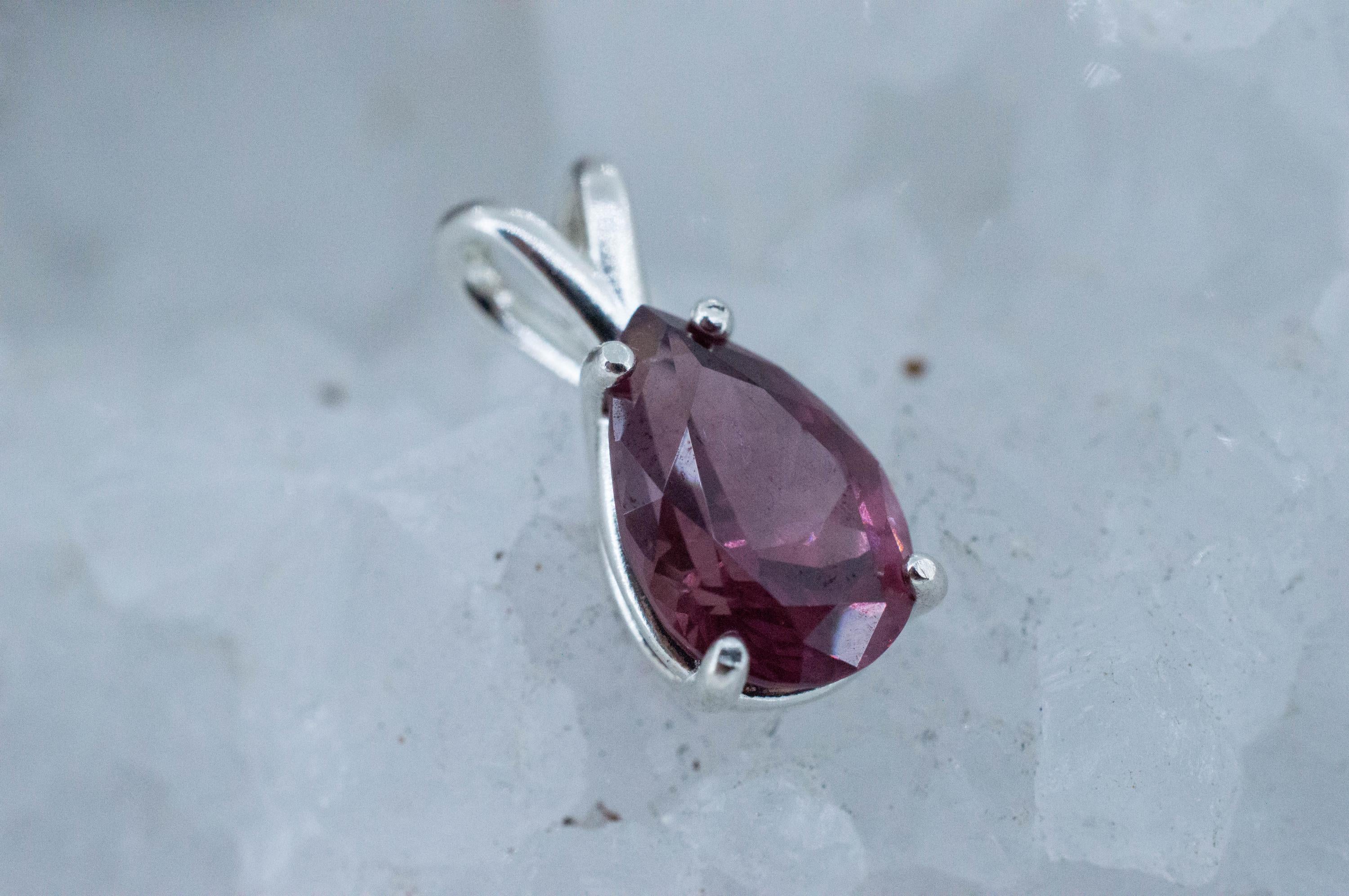 Imperial Garnet Pendant; Natural Untreated Tanzania Lindi Garnet; 3.805cts - Mark Oliver Gems