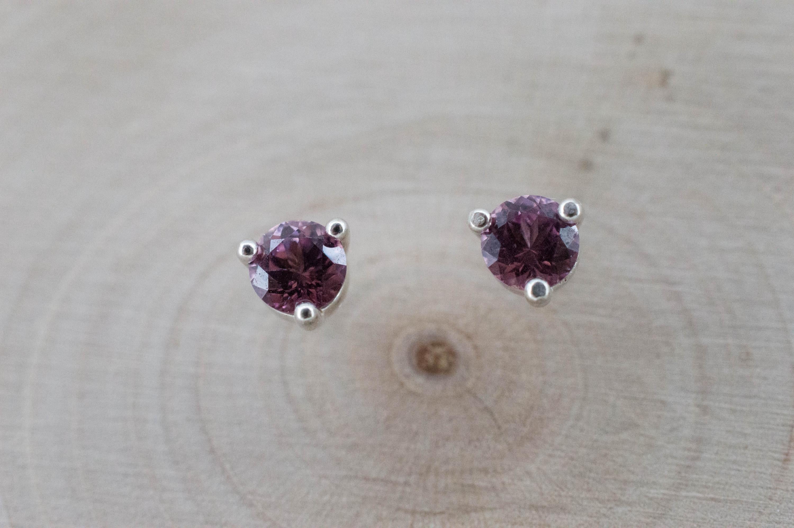 Imperial Garnet Earrings; Natural Untreated Tanzania Lindi Garnet; 0.620cts - Mark Oliver Gems