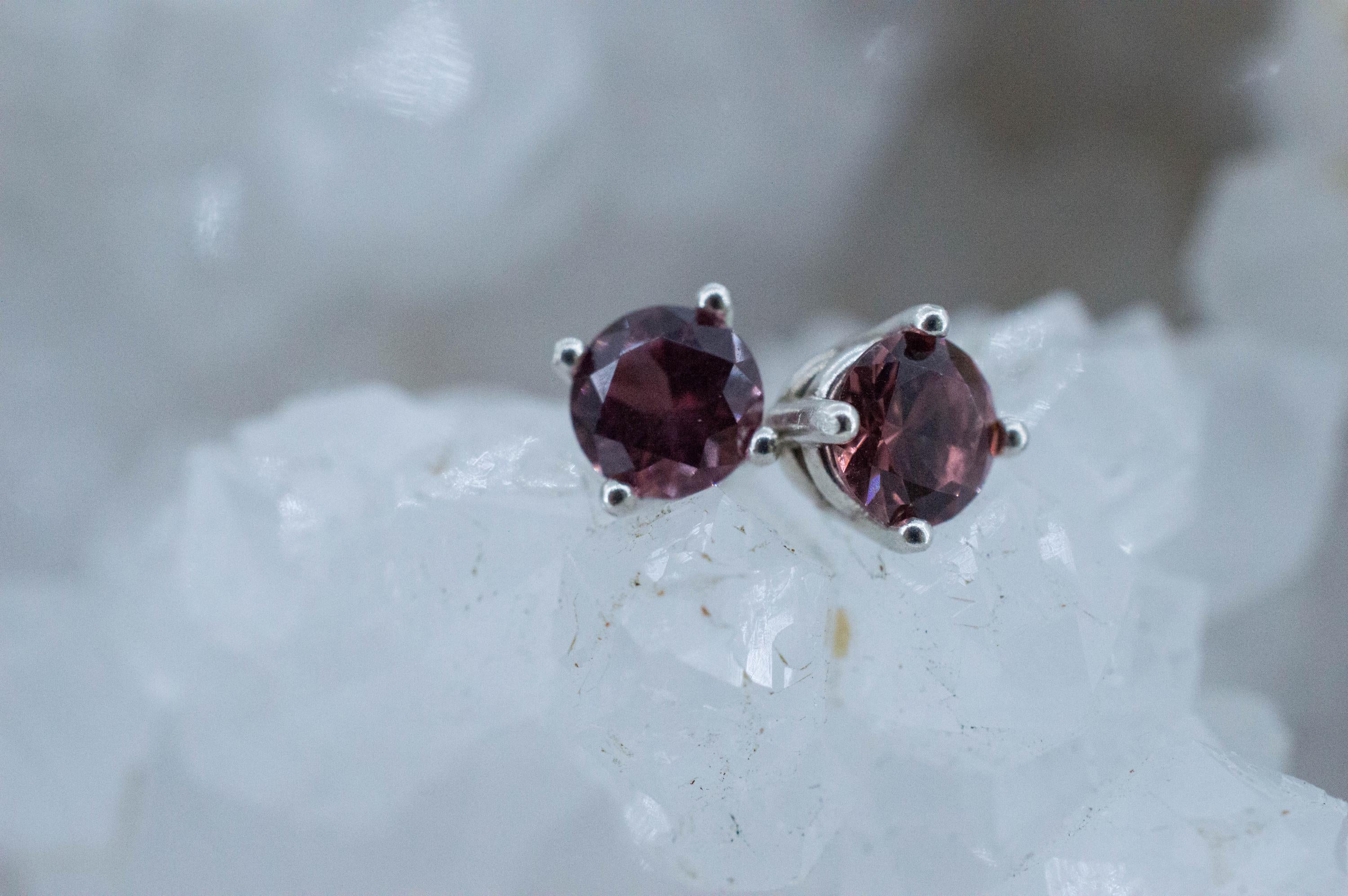 Imperial Garnet Earrings; Natural Untreated Tanzania Lindi Garnet; 1.110cts - Mark Oliver Gems