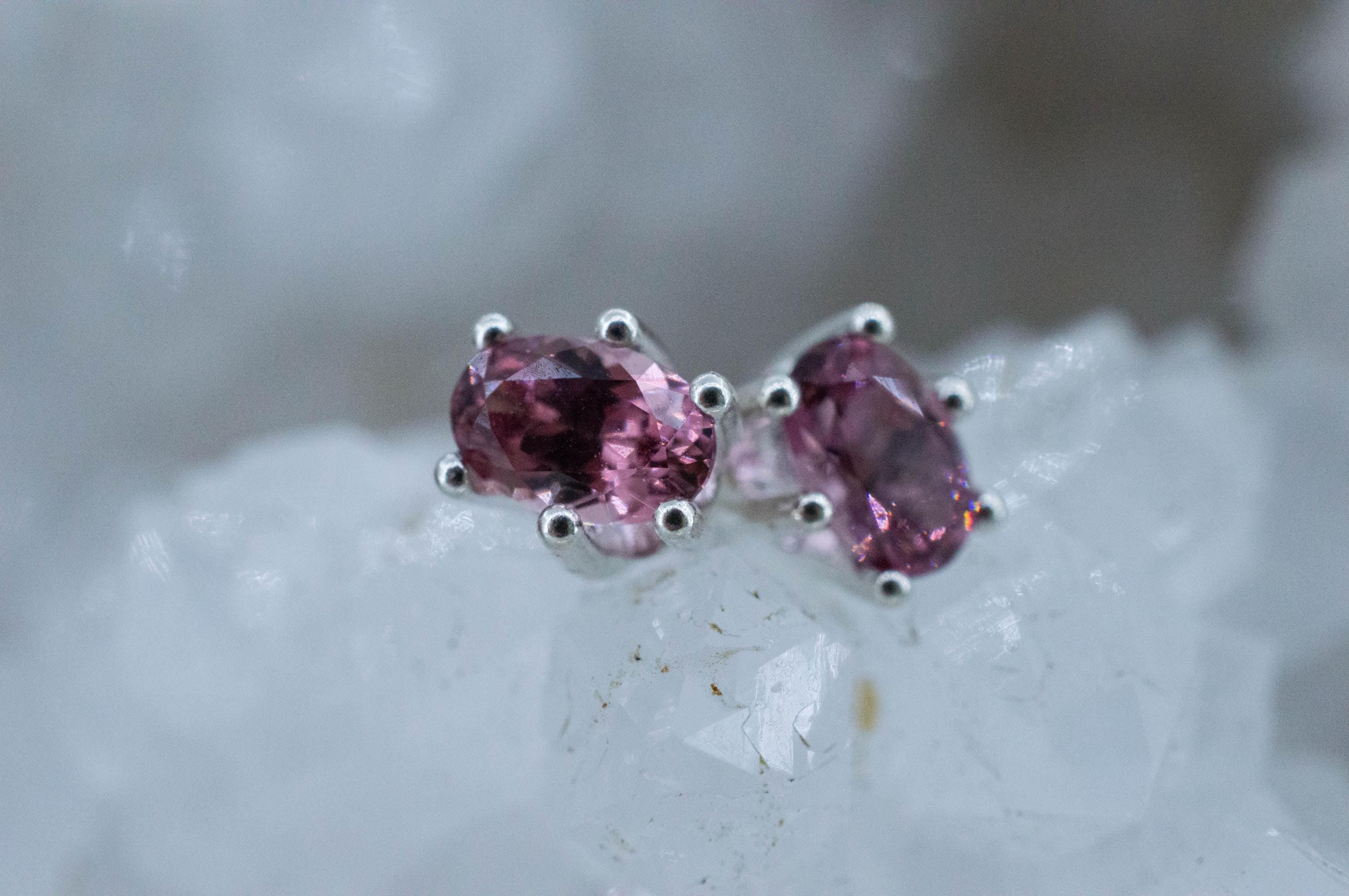 Imperial Garnet Earrings; Natural Untreated Tanzania Lindi Garnet; 1.135cts - Mark Oliver Gems