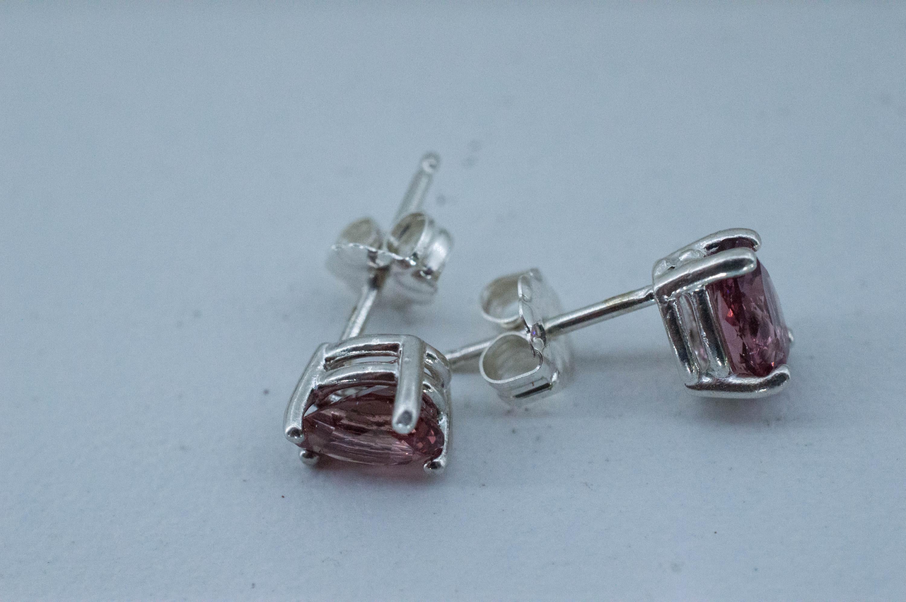 Imperial Garnet Earrings; Natural Untreated Tanzania Lindi Garnet; 1.705cts - Mark Oliver Gems