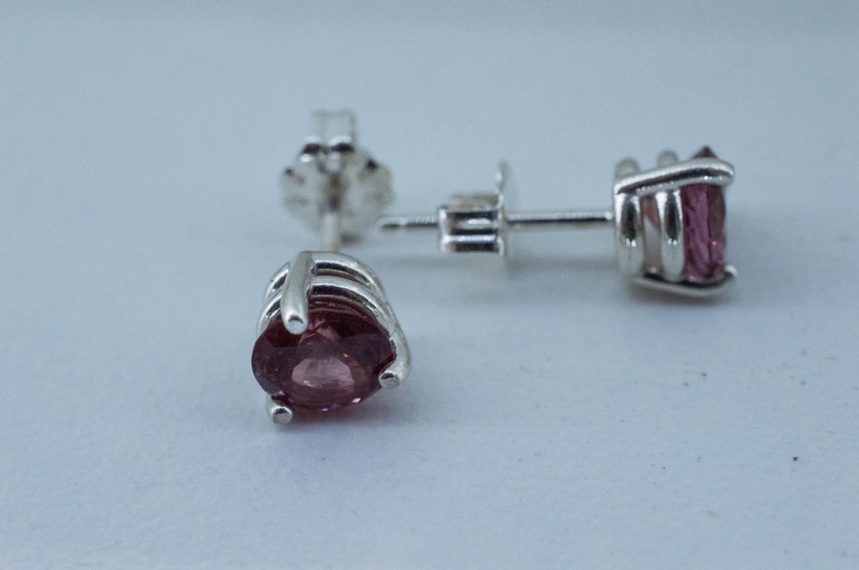 Imperial Garnet Earrings; Natural Untreated Tanzania Lindi Garnet; 1.955cts - Mark Oliver Gems