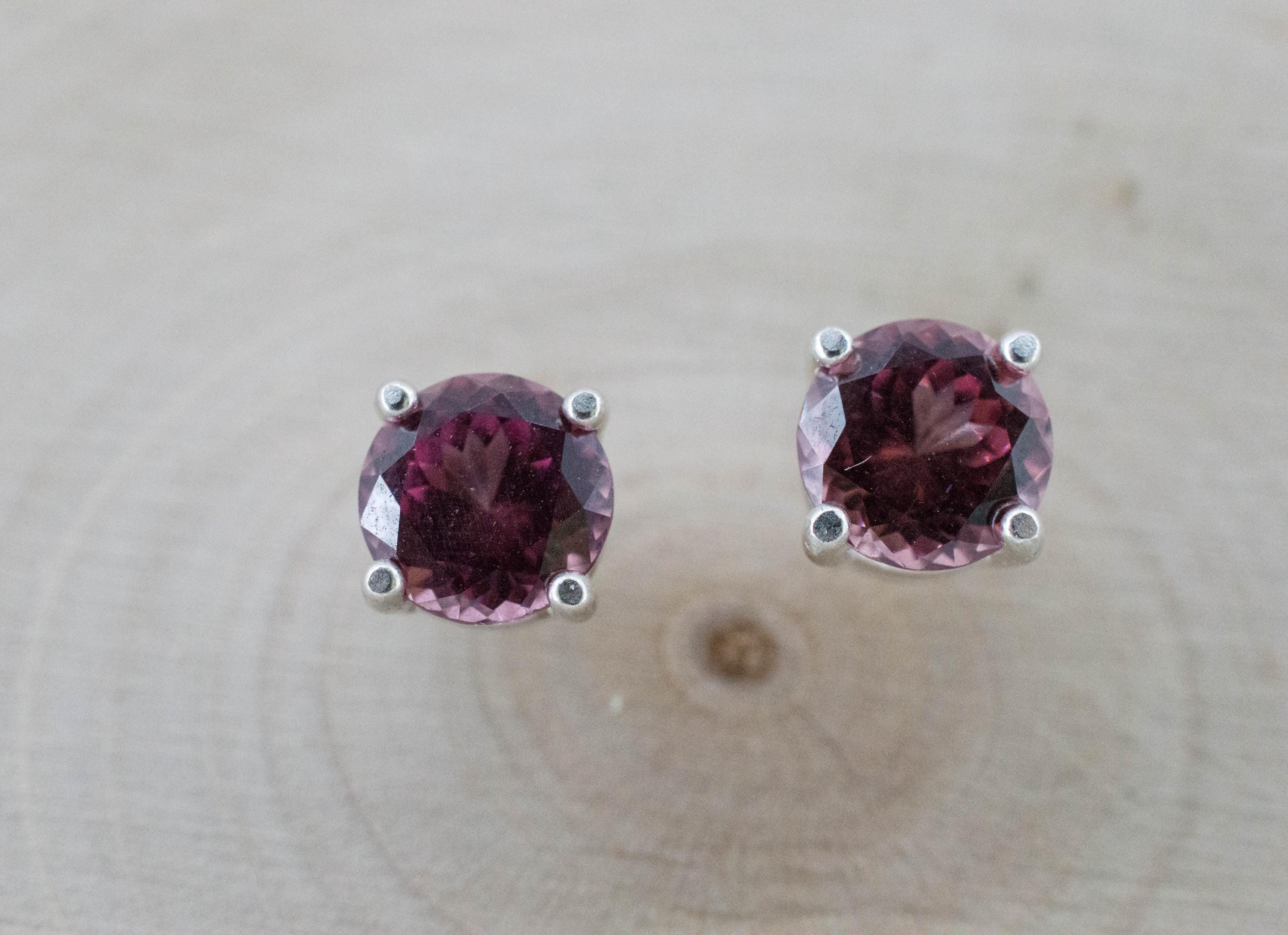 Imperial Garnet Earrings; Natural Untreated Tanzania Lindi Garnet; 2.060cts - Mark Oliver Gems