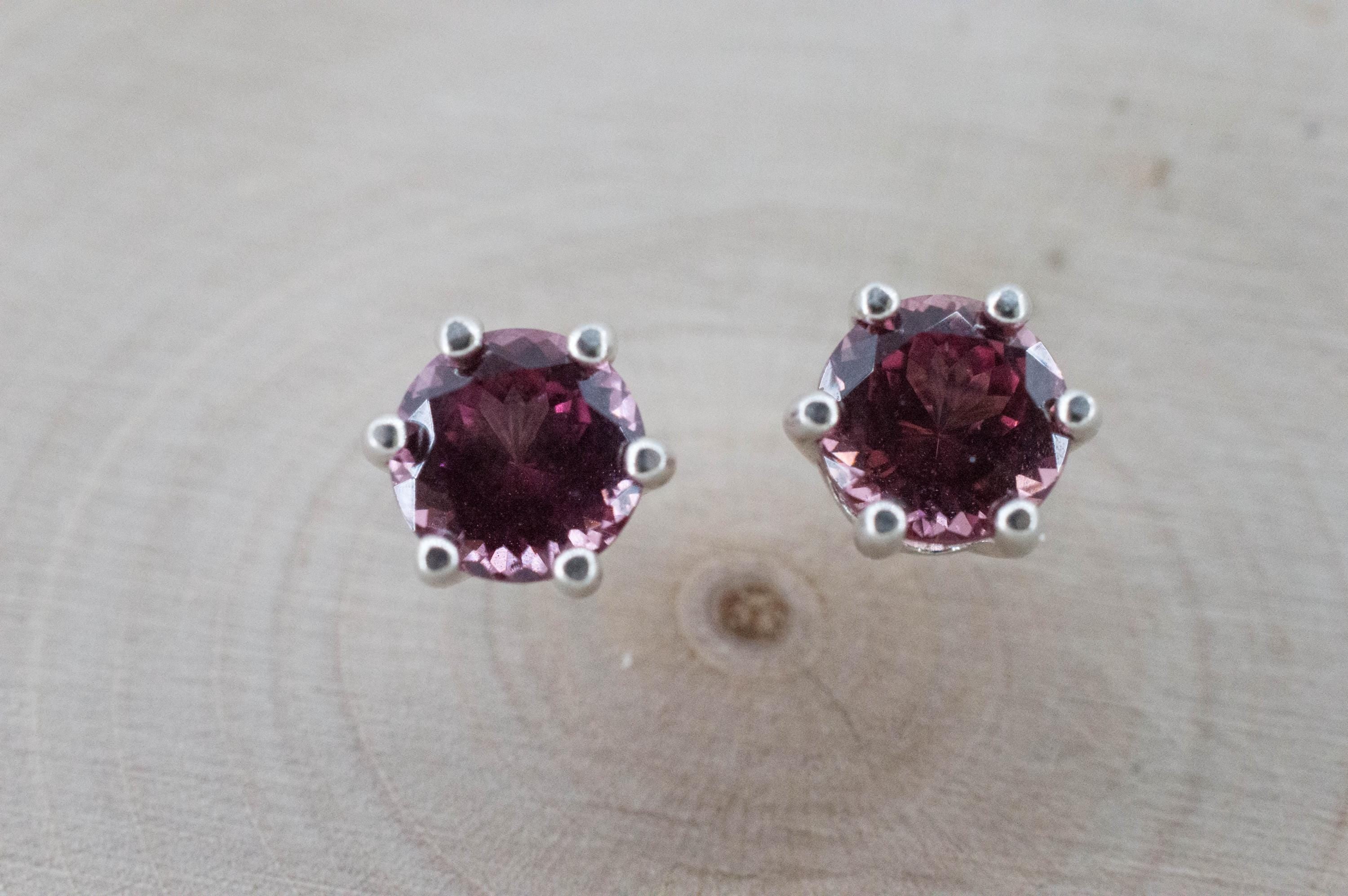 Imperial Garnet Earrings; Natural Untreated Tanzania Lindi Garnet; 2.085cts - Mark Oliver Gems