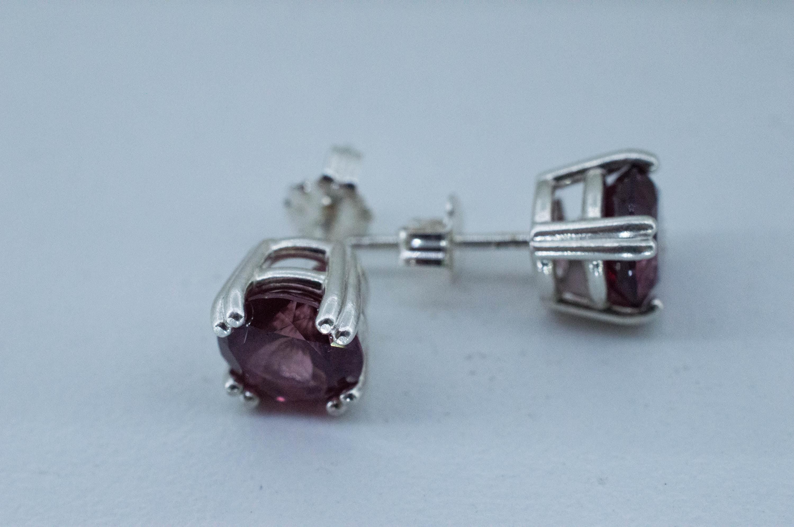 Imperial Garnet Earrings; Natural Untreated Tanzania Lindi Garnet; 5.035cts - Mark Oliver Gems