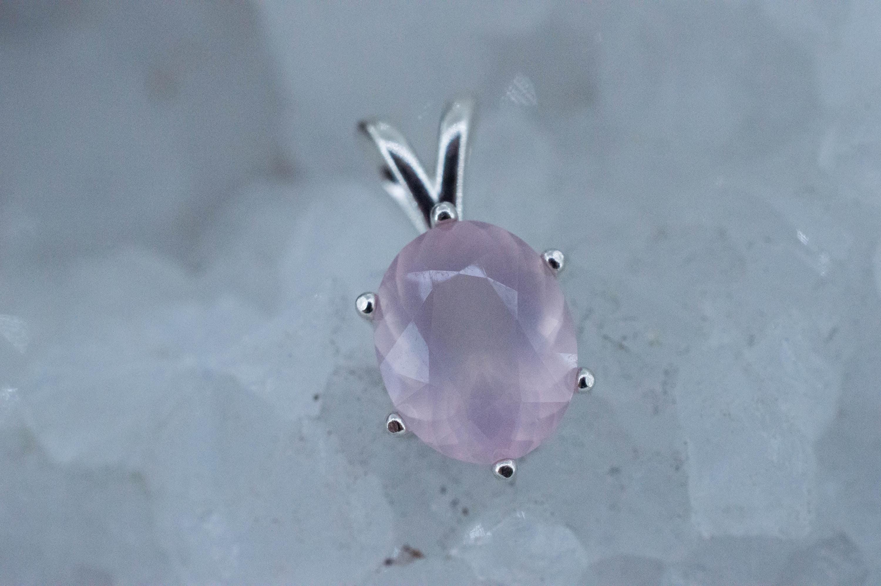 Rose Quartz Pendant; Natural Untreated Brazil Rose Quartz; 2.705cts - Mark Oliver Gems