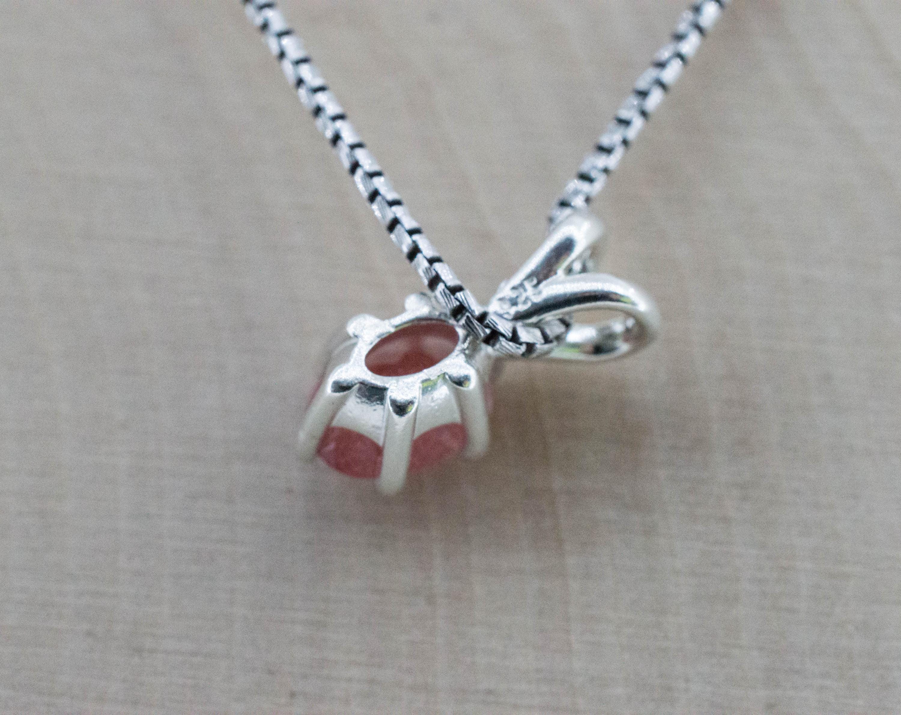 Strawberry Quartz Pendant; Natural Untreated Mexico Strawberry Quartz; 1.150cts - Mark Oliver Gems