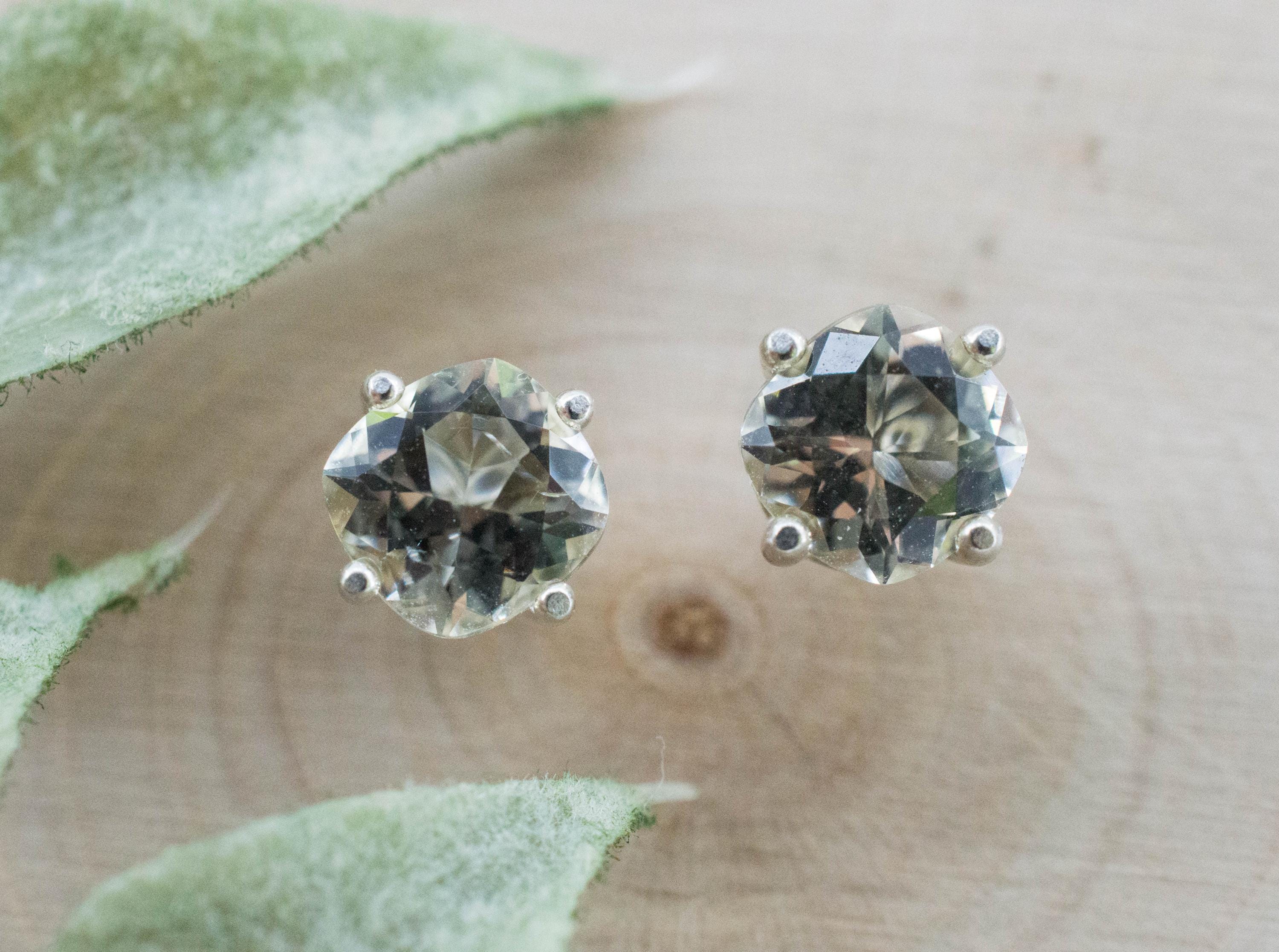 Yellow Labradorite Earrings; Natural Untreated Alaska Labradorite; 1.660cts - Mark Oliver Gems