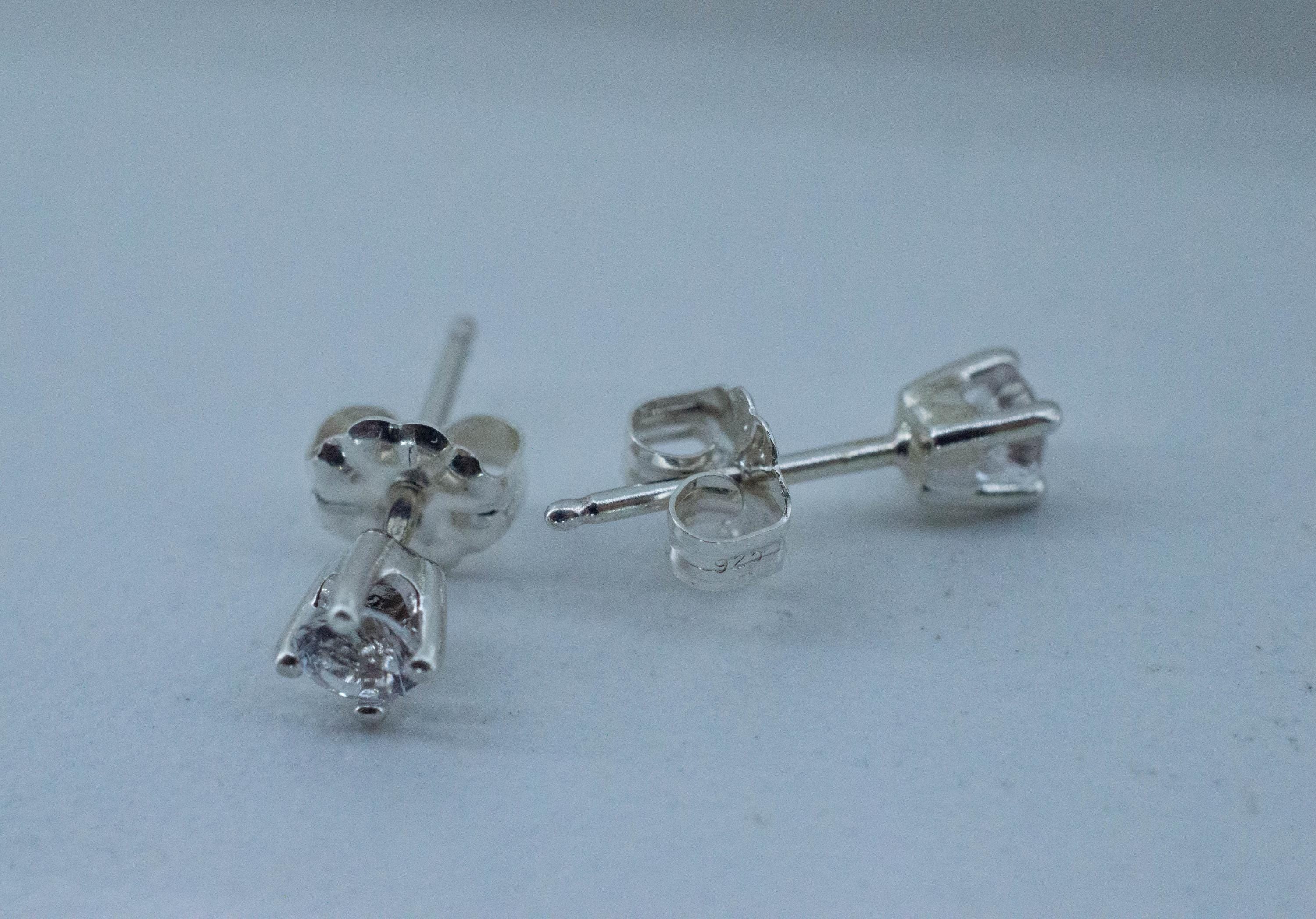 Herkimer Diamond Earrings, Natural Untreated New York Quartz; 0.295cts - Mark Oliver Gems