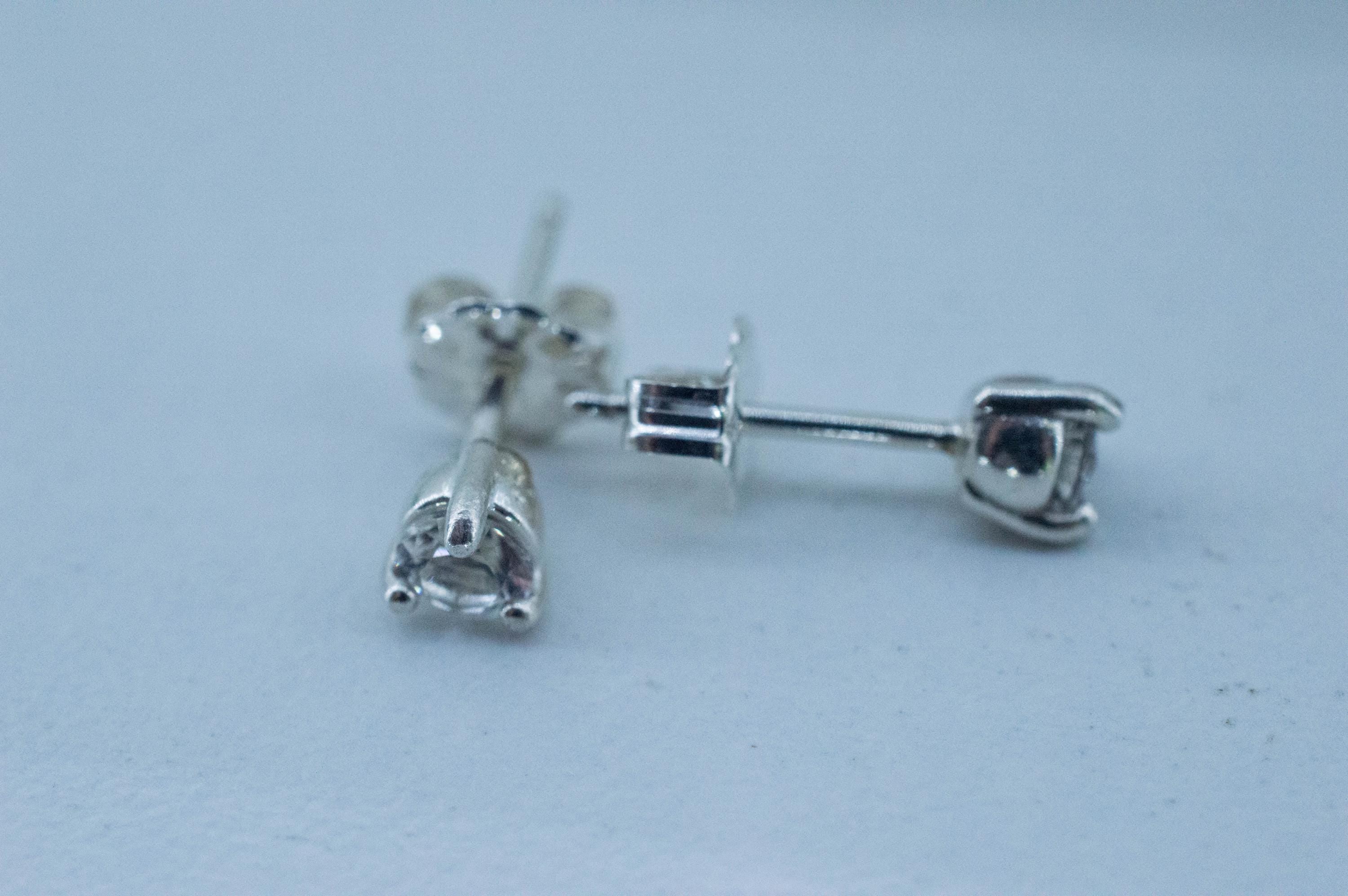 Herkimer Diamond Earrings, Natural Untreated New York Quartz; 0.310cts - Mark Oliver Gems