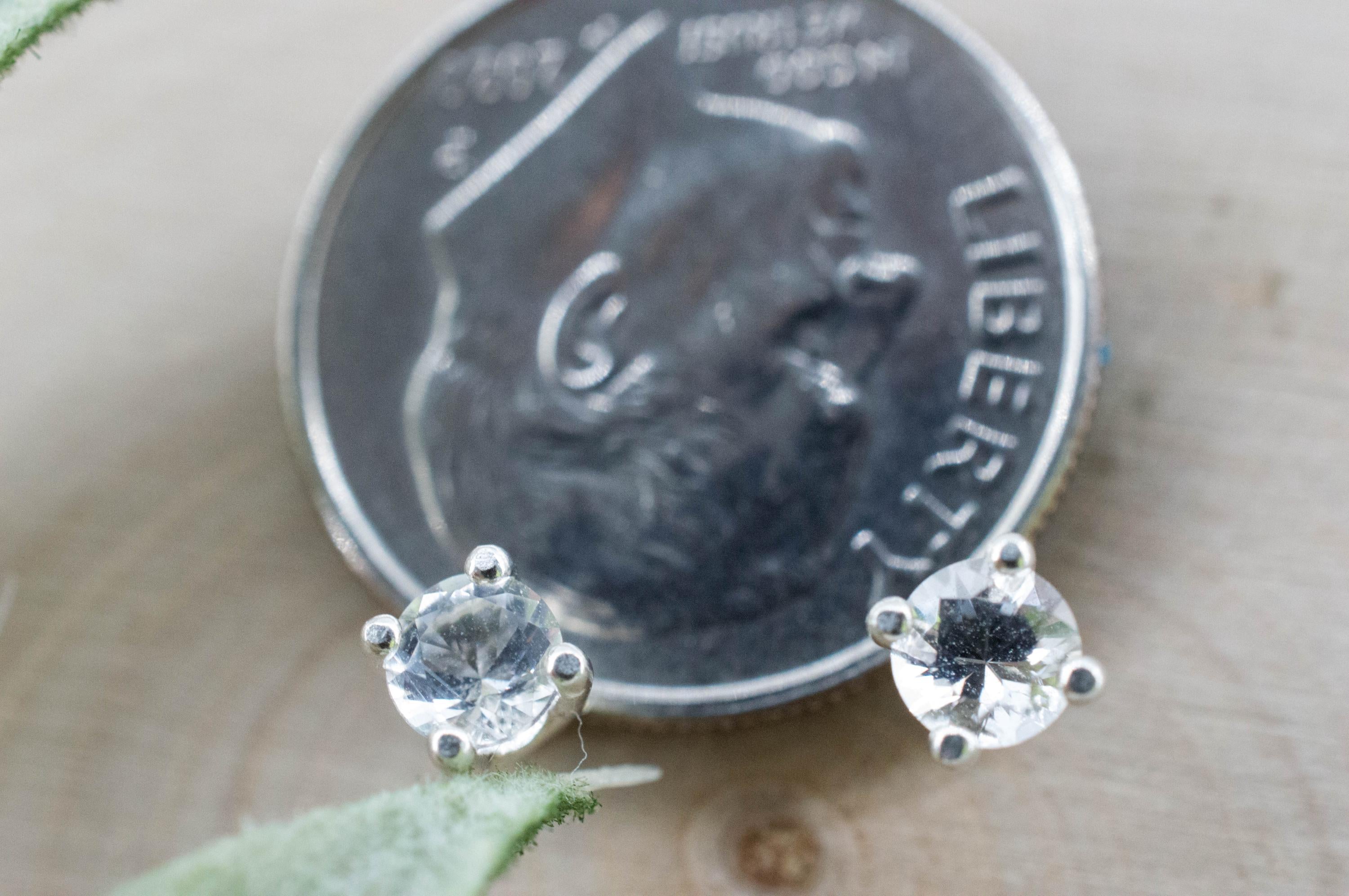 Herkimer Diamond Earrings, Natural Untreated New York Quartz; 0.320cts - Mark Oliver Gems