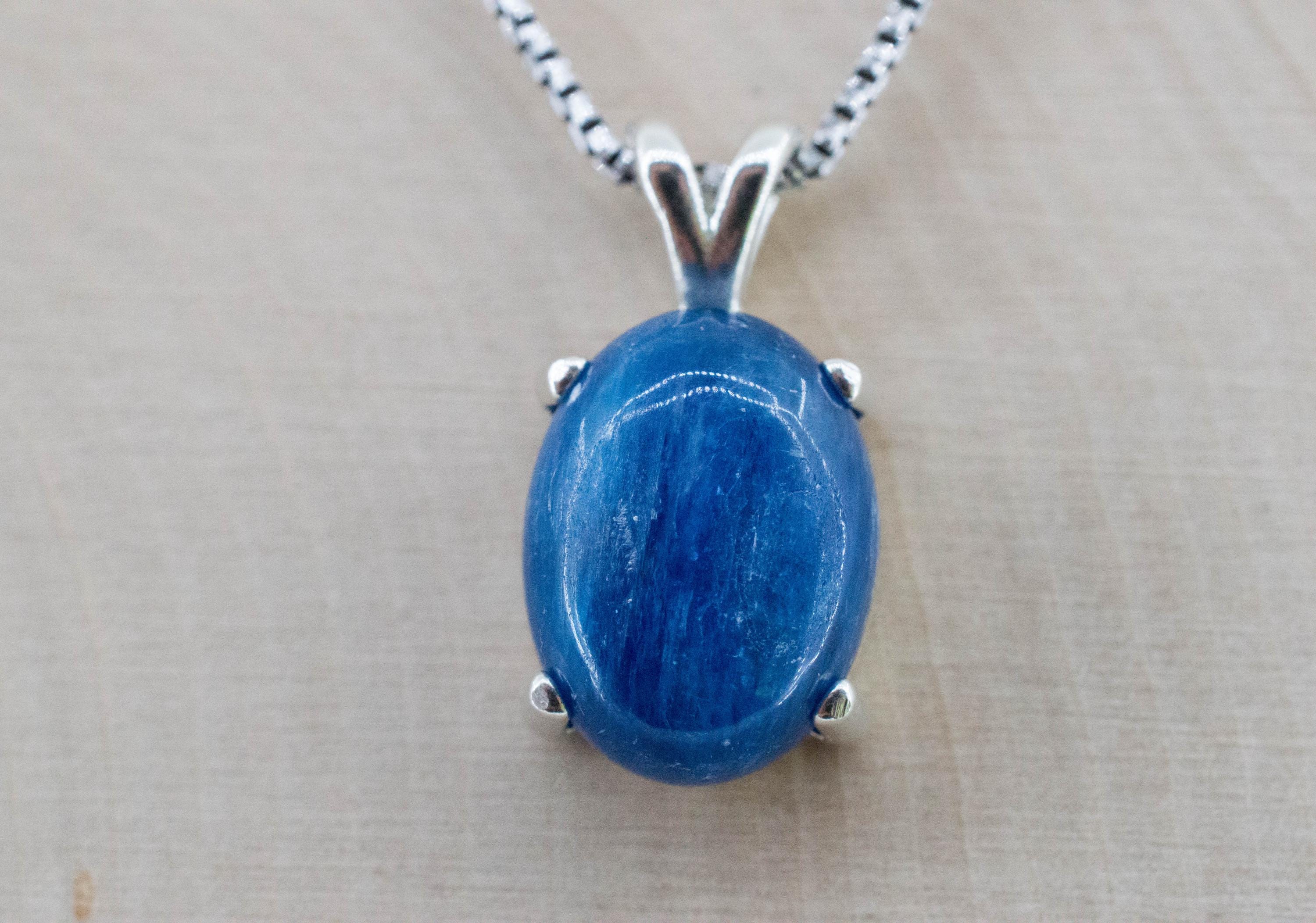 Kyanite Pendant; Natural Untreated Nepal Kyanite; 12.005cts - Mark Oliver Gems