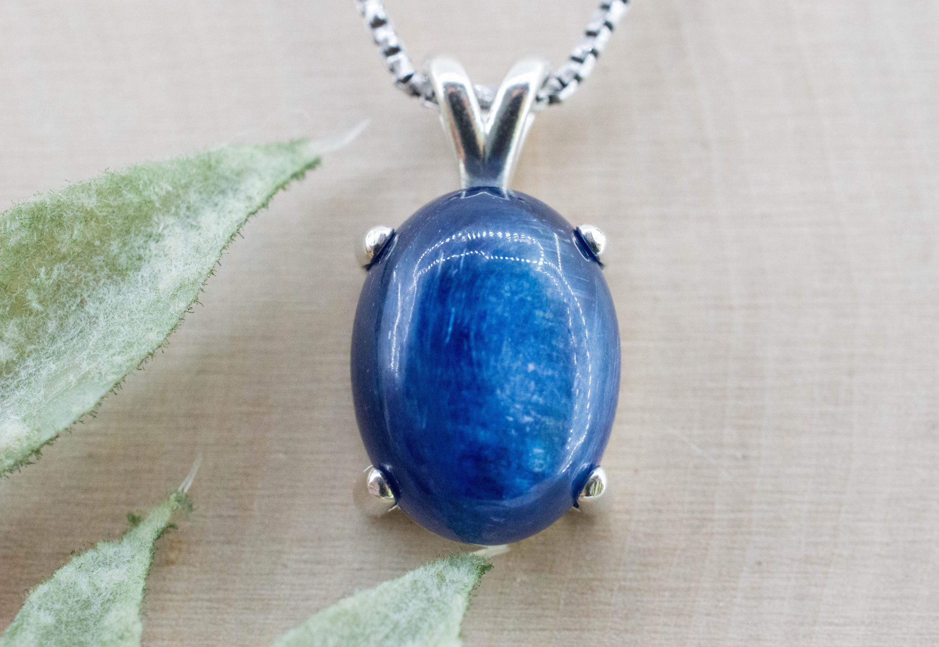 Kyanite Pendant; Natural Untreated Nepal Kyanite; 13.370cts - Mark Oliver Gems