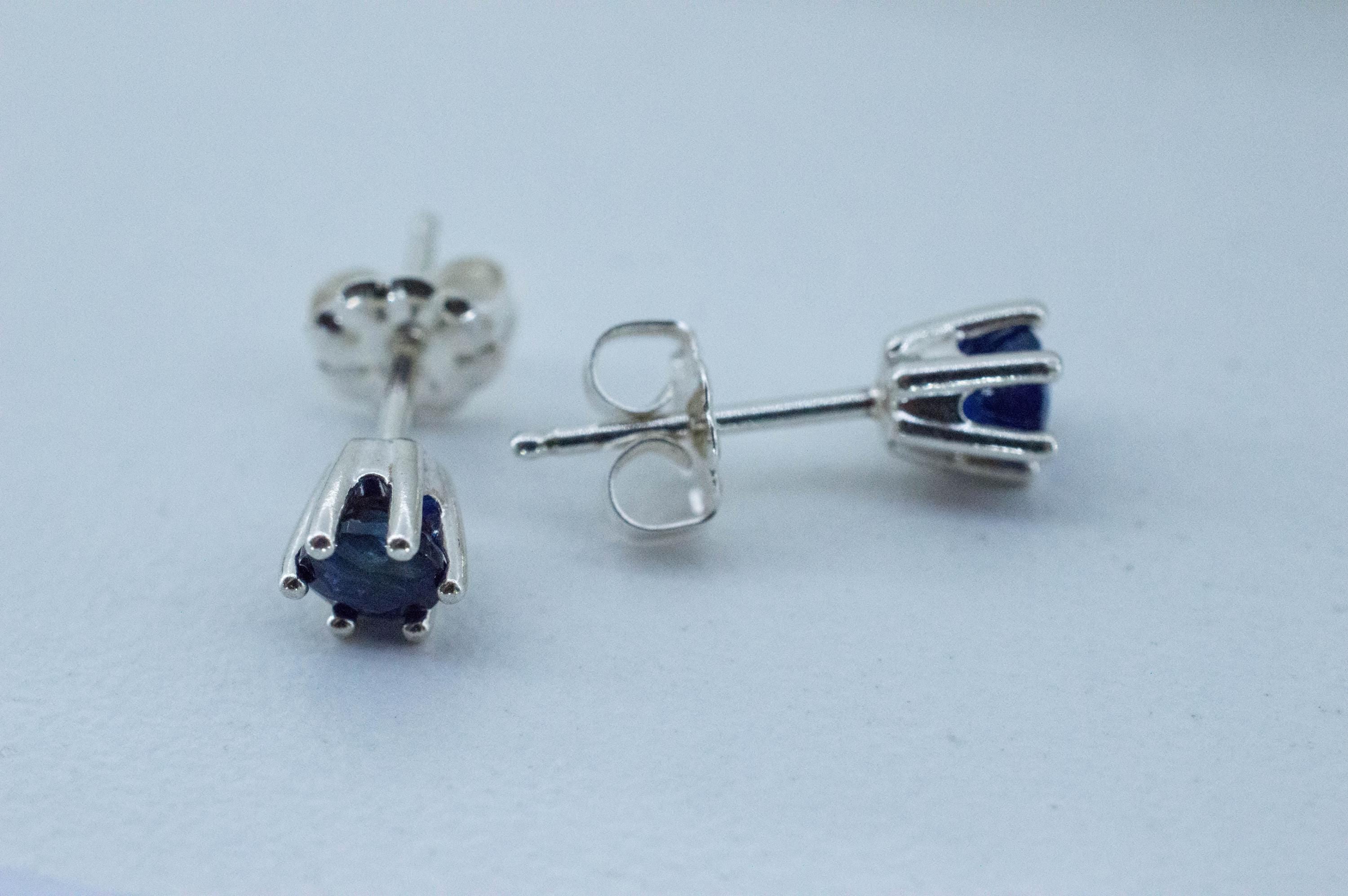 Kyanite Earrings; Natural Untreated Nepal Kyanite; 0.795cts - Mark Oliver Gems