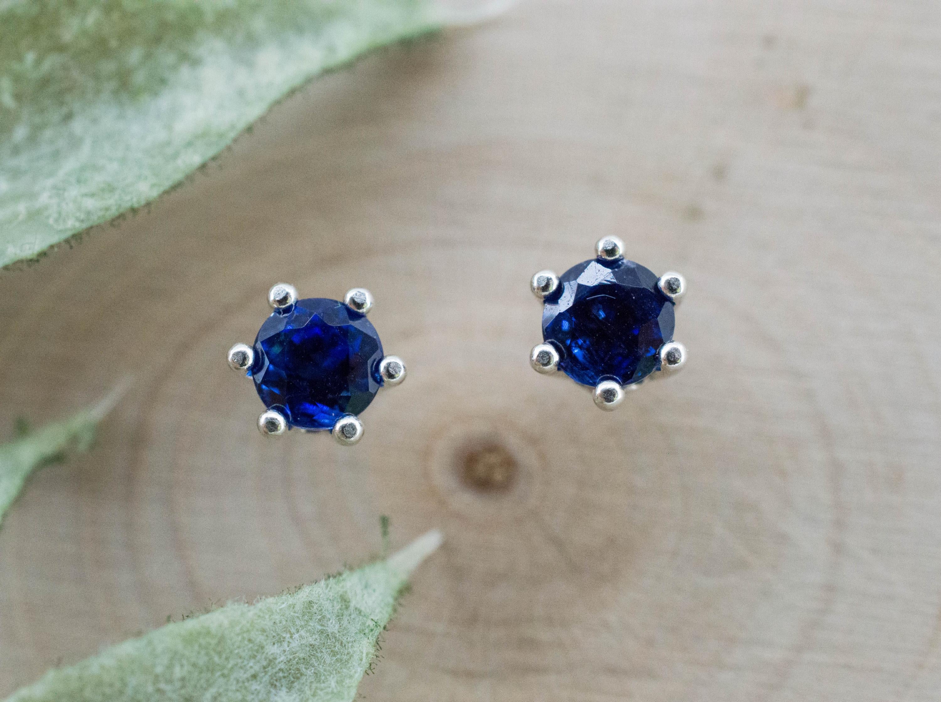 Kyanite Earrings; Natural Untreated Nepal Kyanite; 0.935cts - Mark Oliver Gems