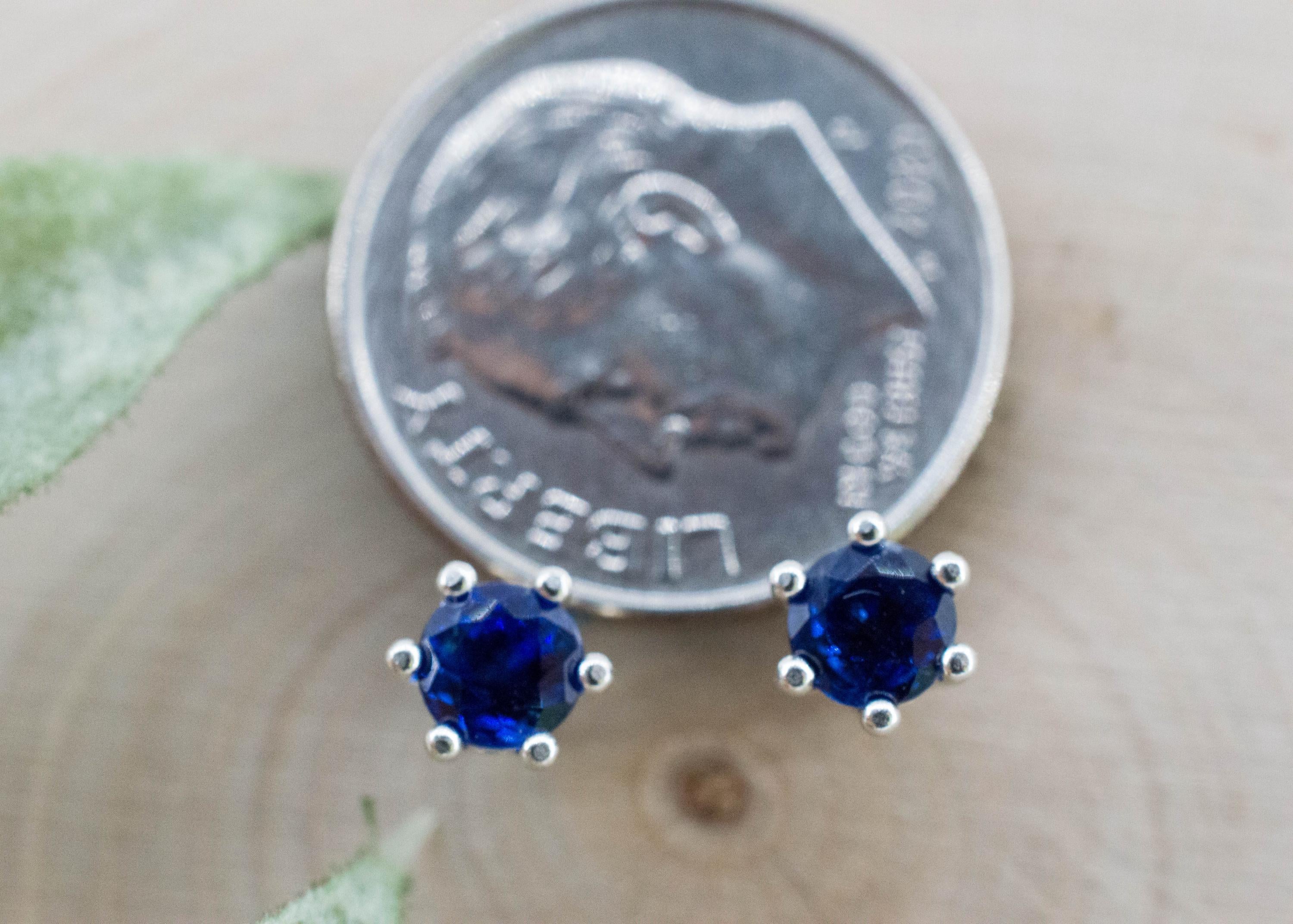 Kyanite Earrings; Natural Untreated Nepal Kyanite; 0.935cts - Mark Oliver Gems