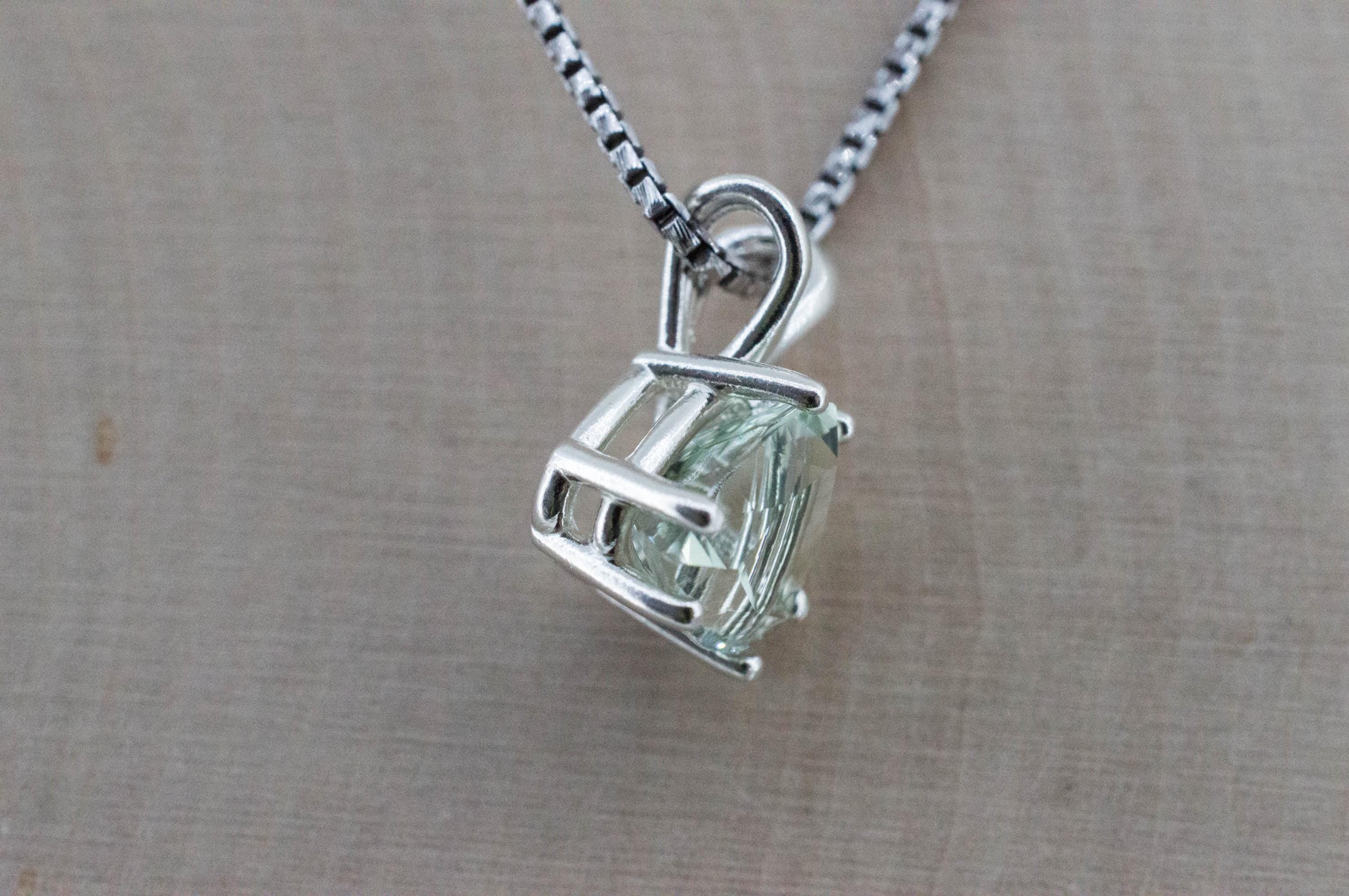 Prasiolite Pendant; Natural Brazil Green Amethyst; 2.600cts - Mark Oliver Gems