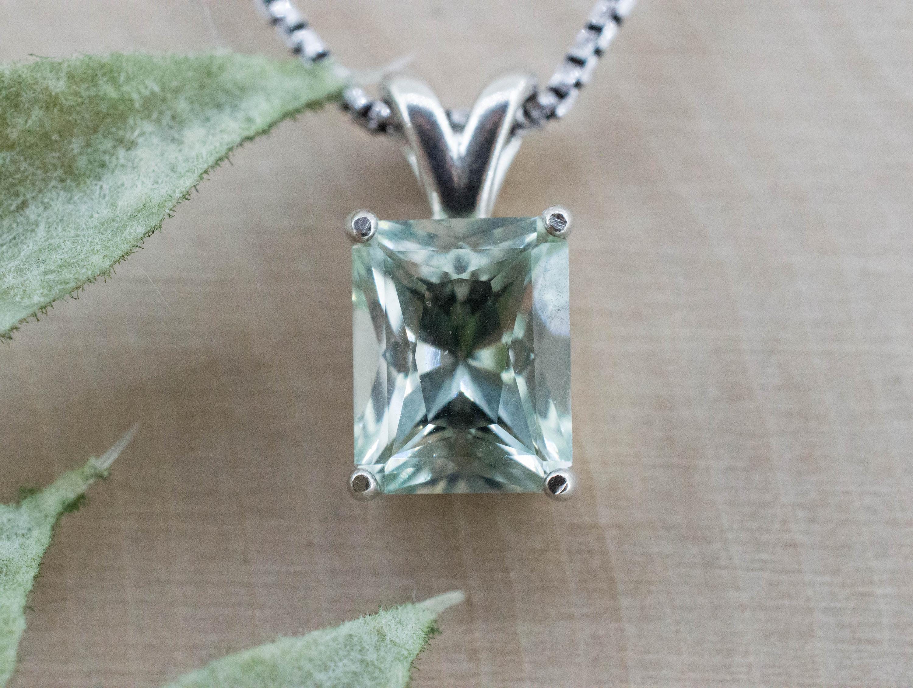 Prasiolite Pendant; Natural Brazil Green Amethyst; 2.890cts - Mark Oliver Gems