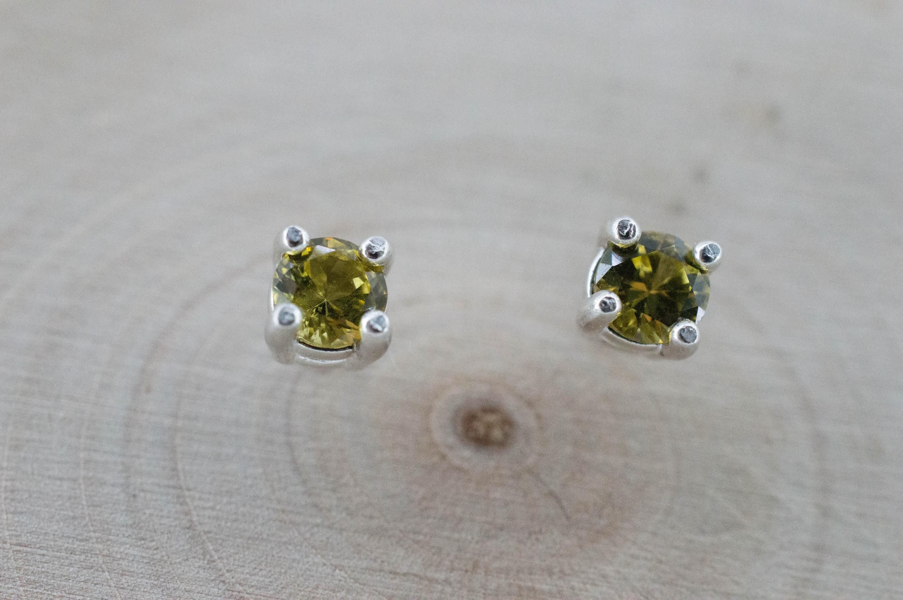 Mali Garnet Earrings; Genuine Untreated Mali Garnet; 0.415cts - Mark Oliver Gems