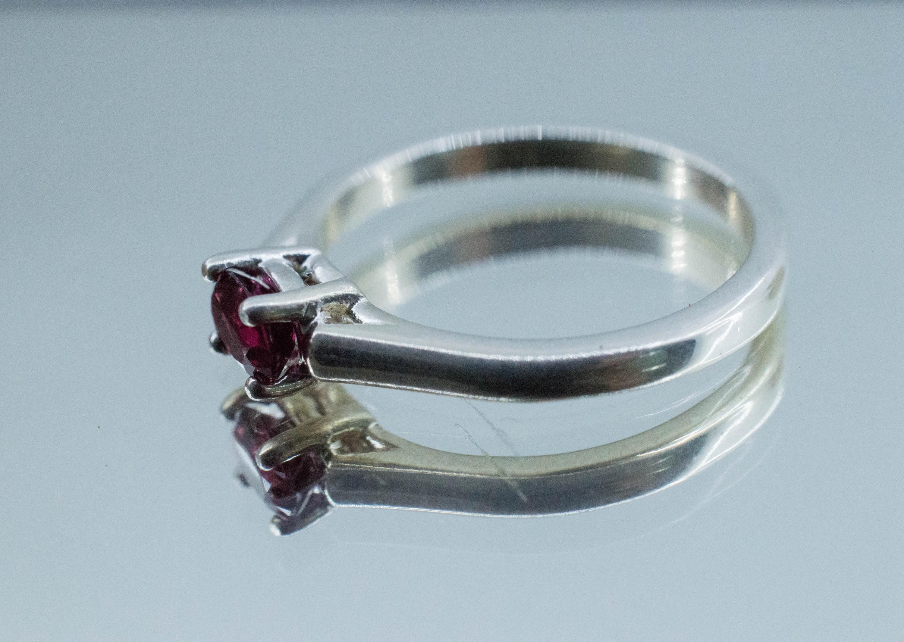 Rubellite Tourmaline Ring; Natural Untreated Brazilian Tourmaline; 0.405cts - Mark Oliver Gems